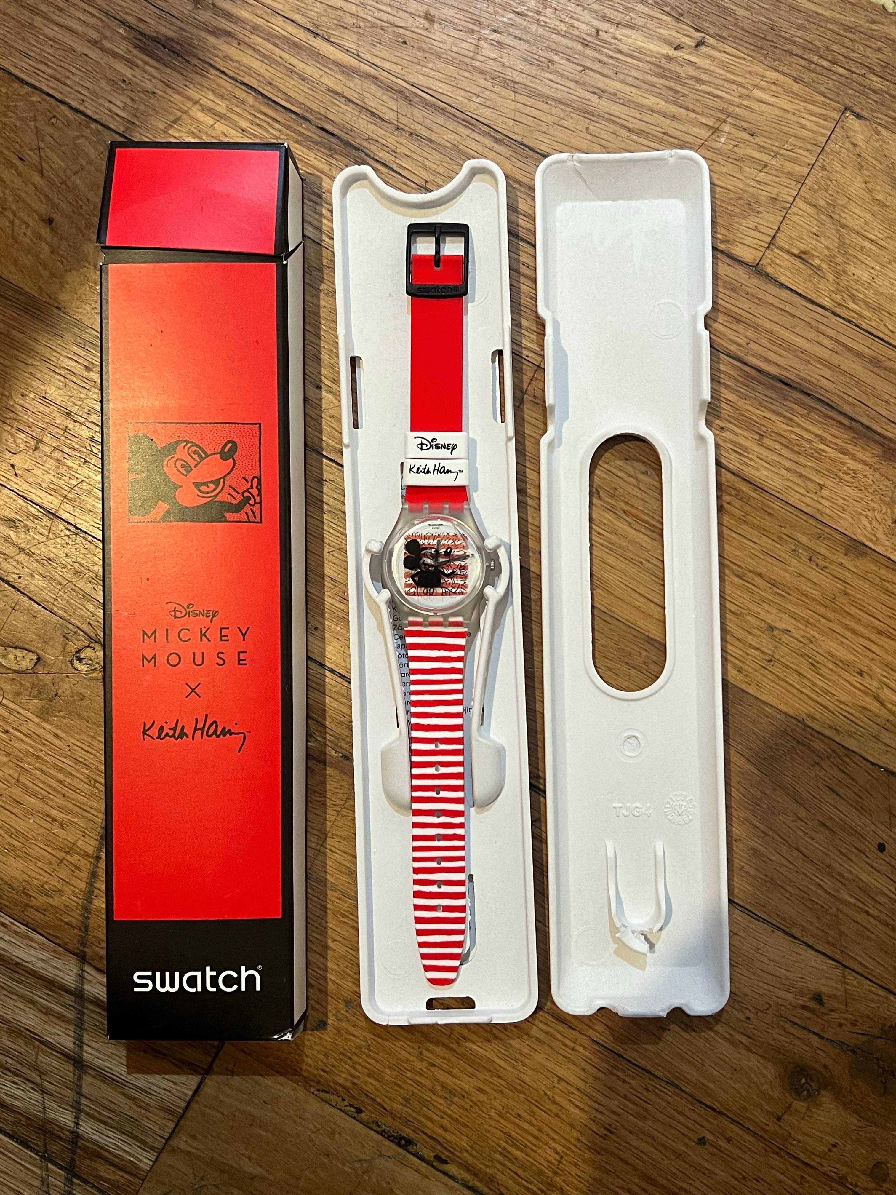 Suisse Postmodern Collectible Swatch Watch Keith Haring & Disney Collaboration NIB en vente