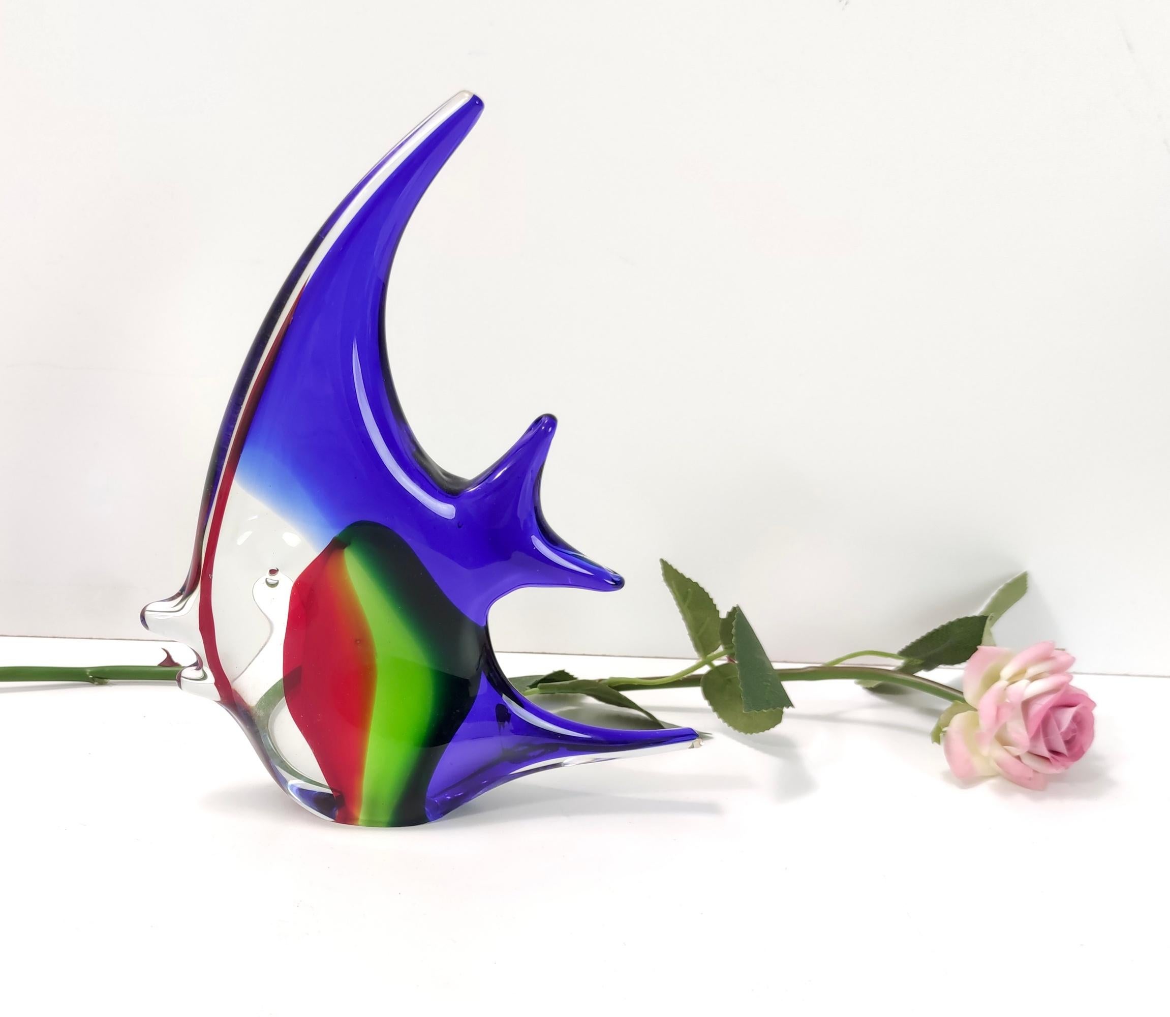 Postmodern Colored Murano Glass Fish Decorative Figure by La Murrina