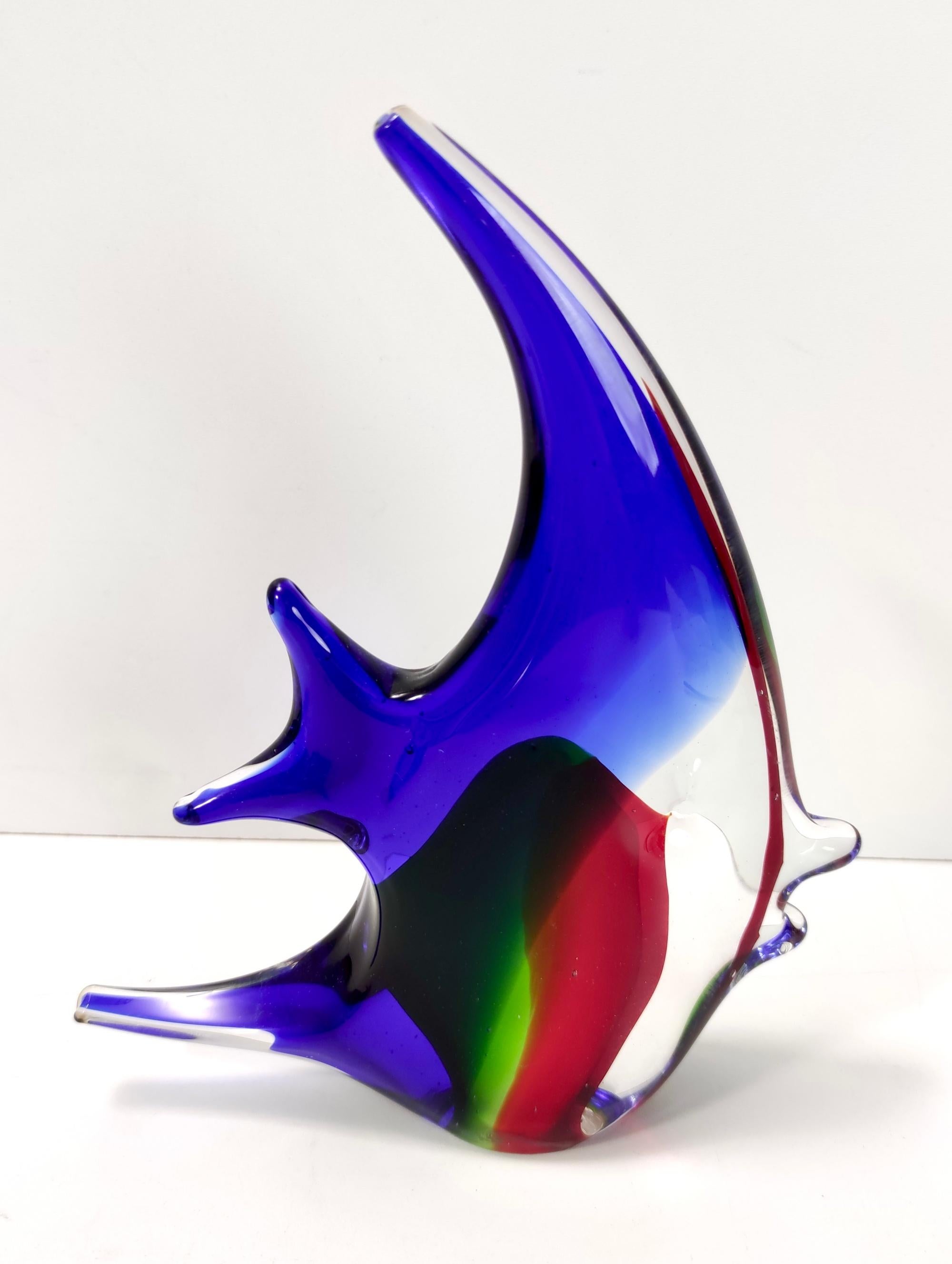 Post-Modern Postmodern Colored Murano Glass Fish Decorative Figure by La Murrina, Italy For Sale