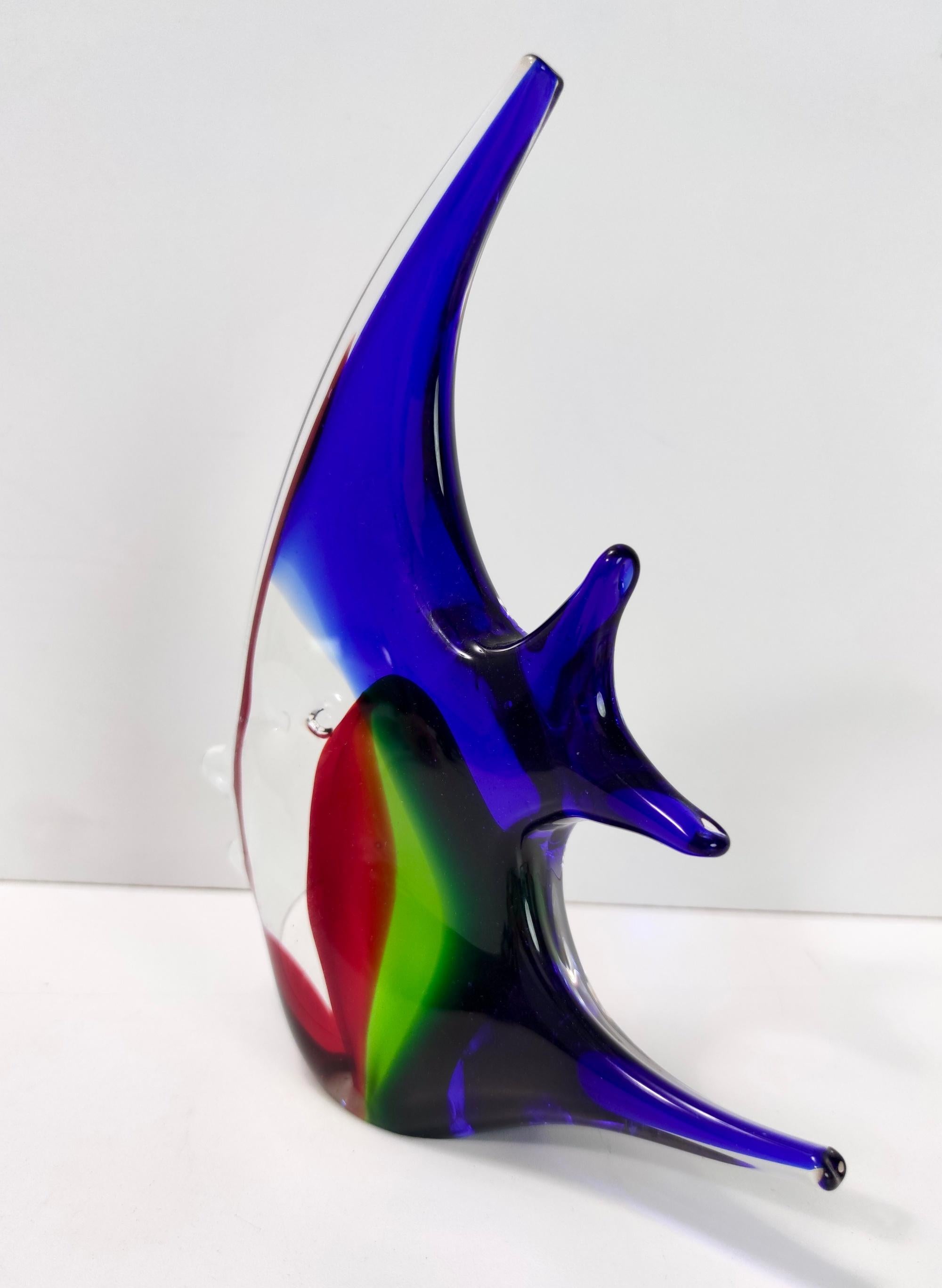 Figure décorative de poisson en verre de Murano coloré postmoderne de La Murrina, Italie en vente 1