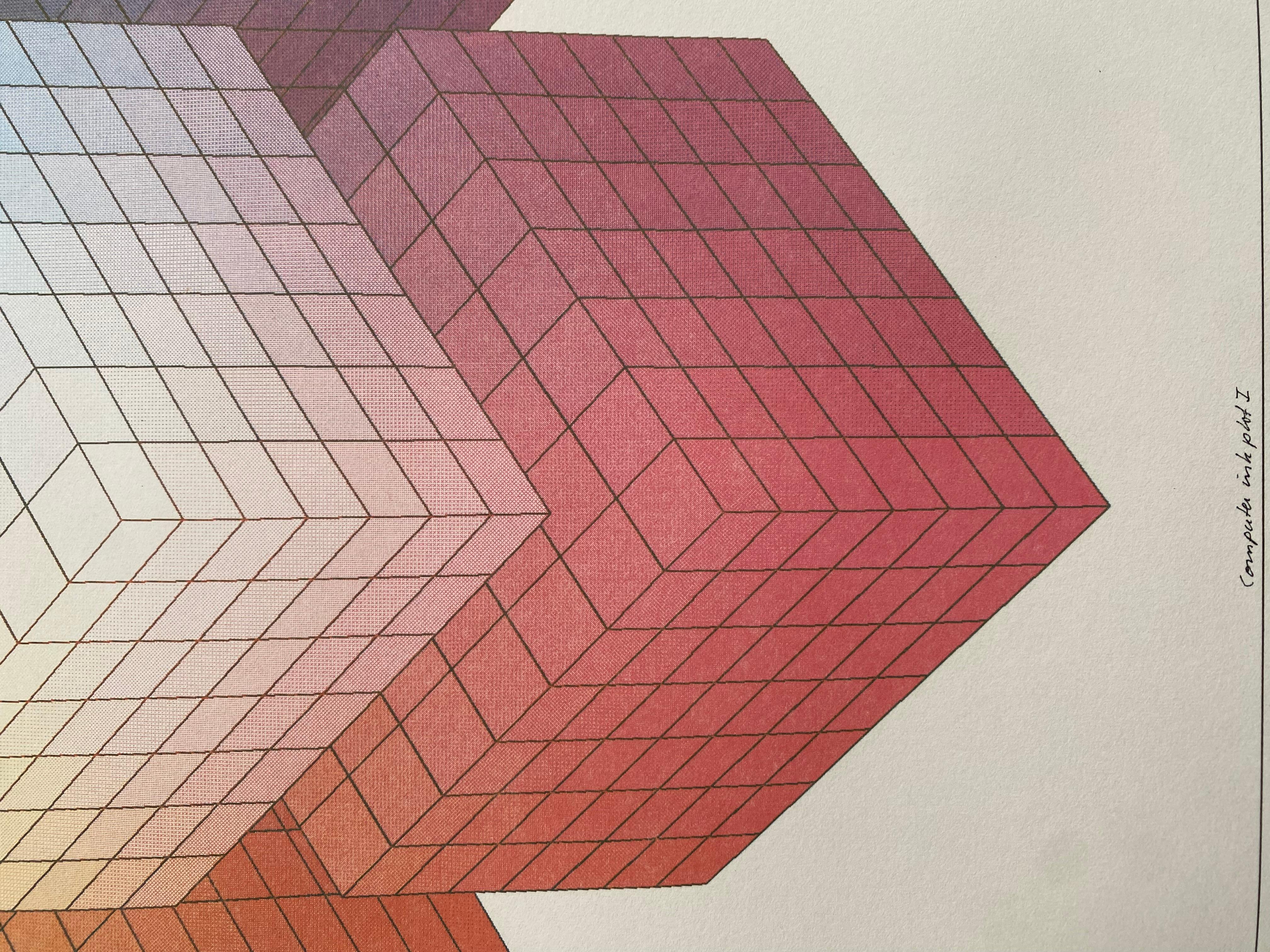 Postmoderne bunte Würfellithographie (1981) im Angebot 8