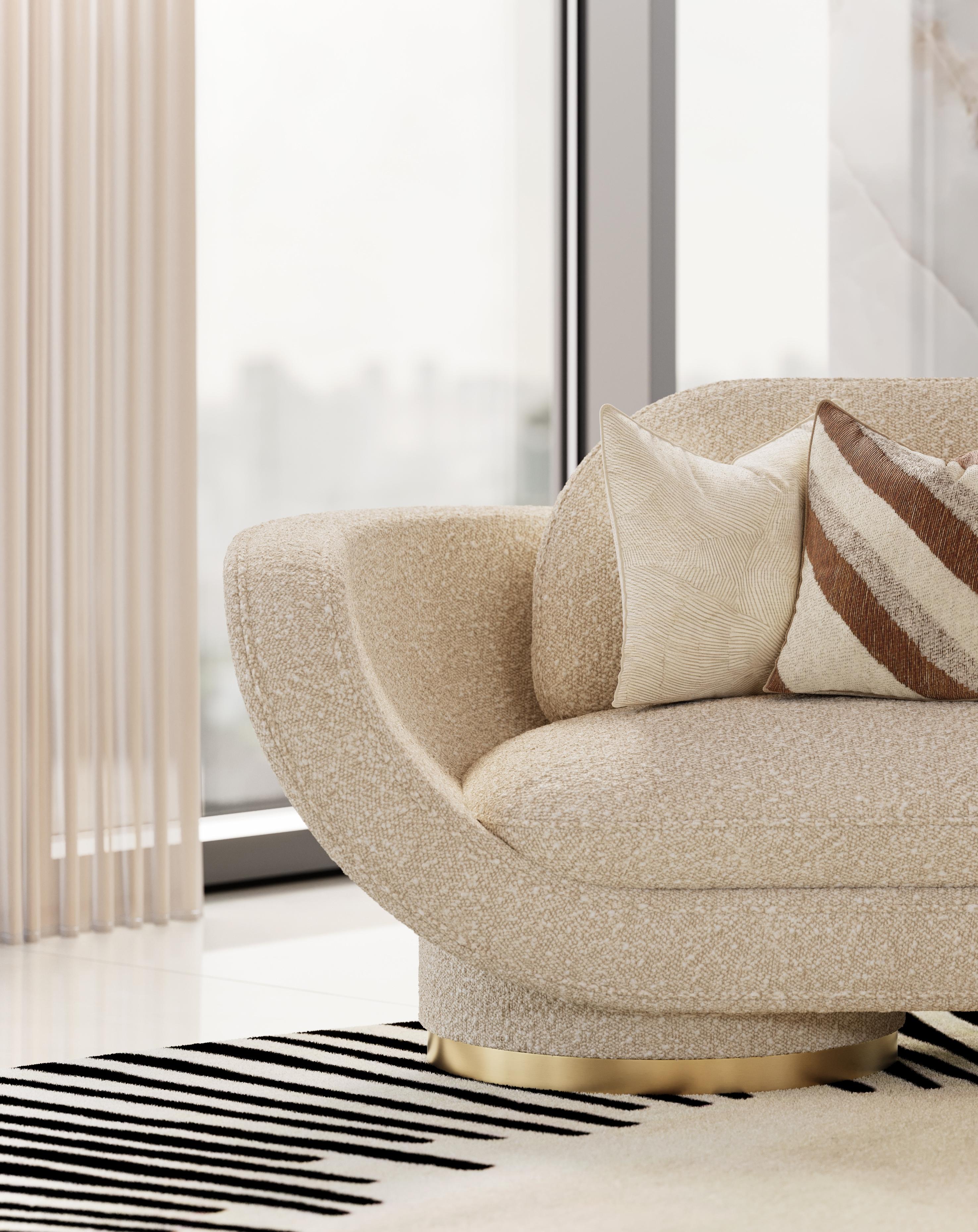 Hand-Crafted Postmodern Conde 2 Seat Sofa by Mavo Atelier For Sale