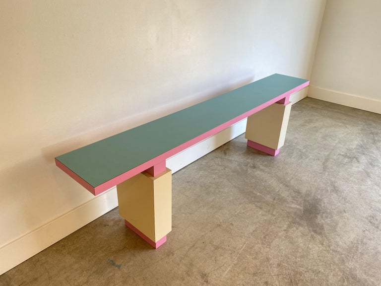 Postmodern Console Sofa Table Custom Made For Sale 6