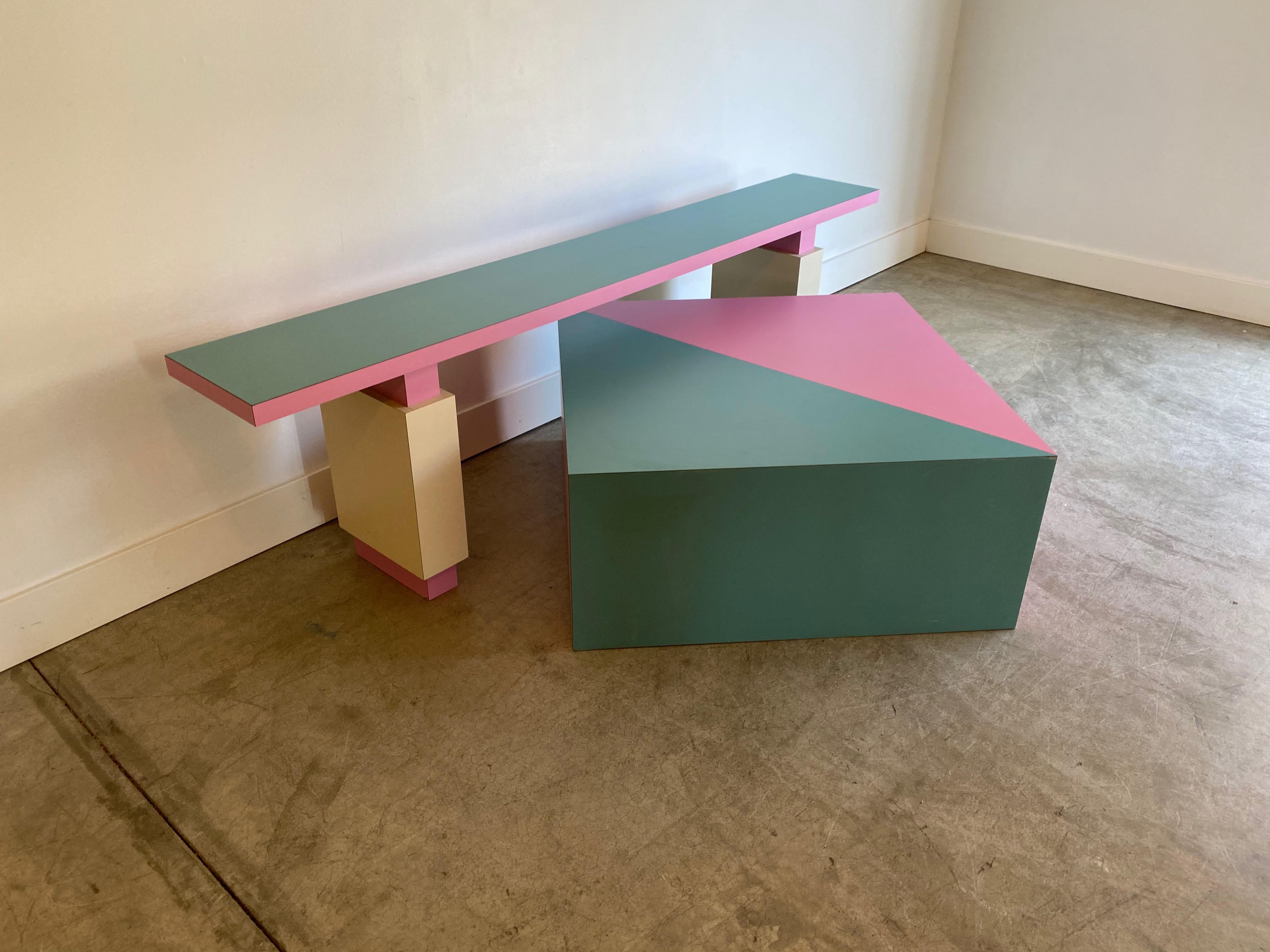 Postmodern Console Sofa Table Custom Made 4