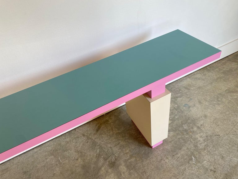 Postmodern Console Sofa Table Custom Made For Sale 2