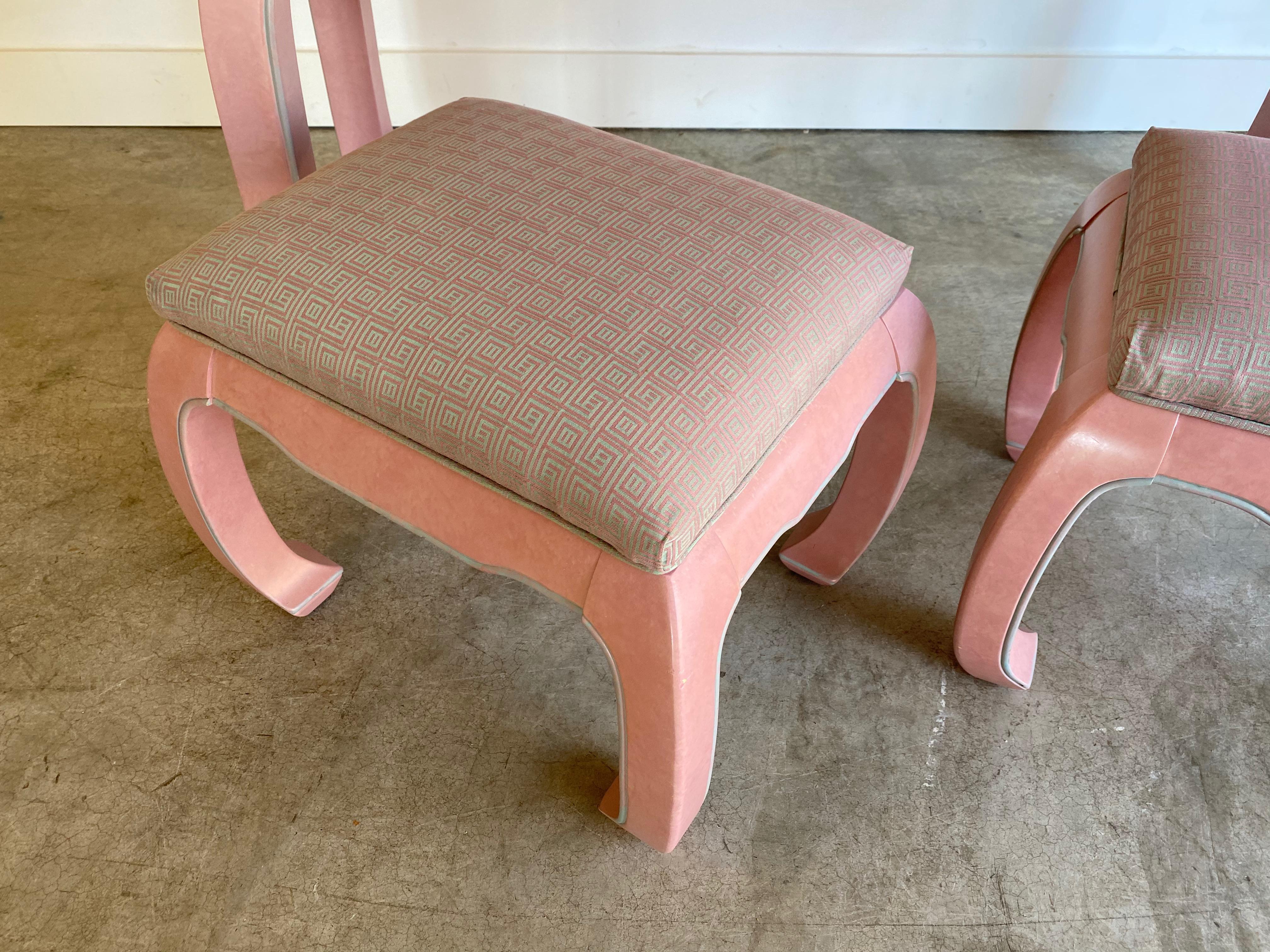 Post-Modern Postmodern Console Table and Stools Ottomans