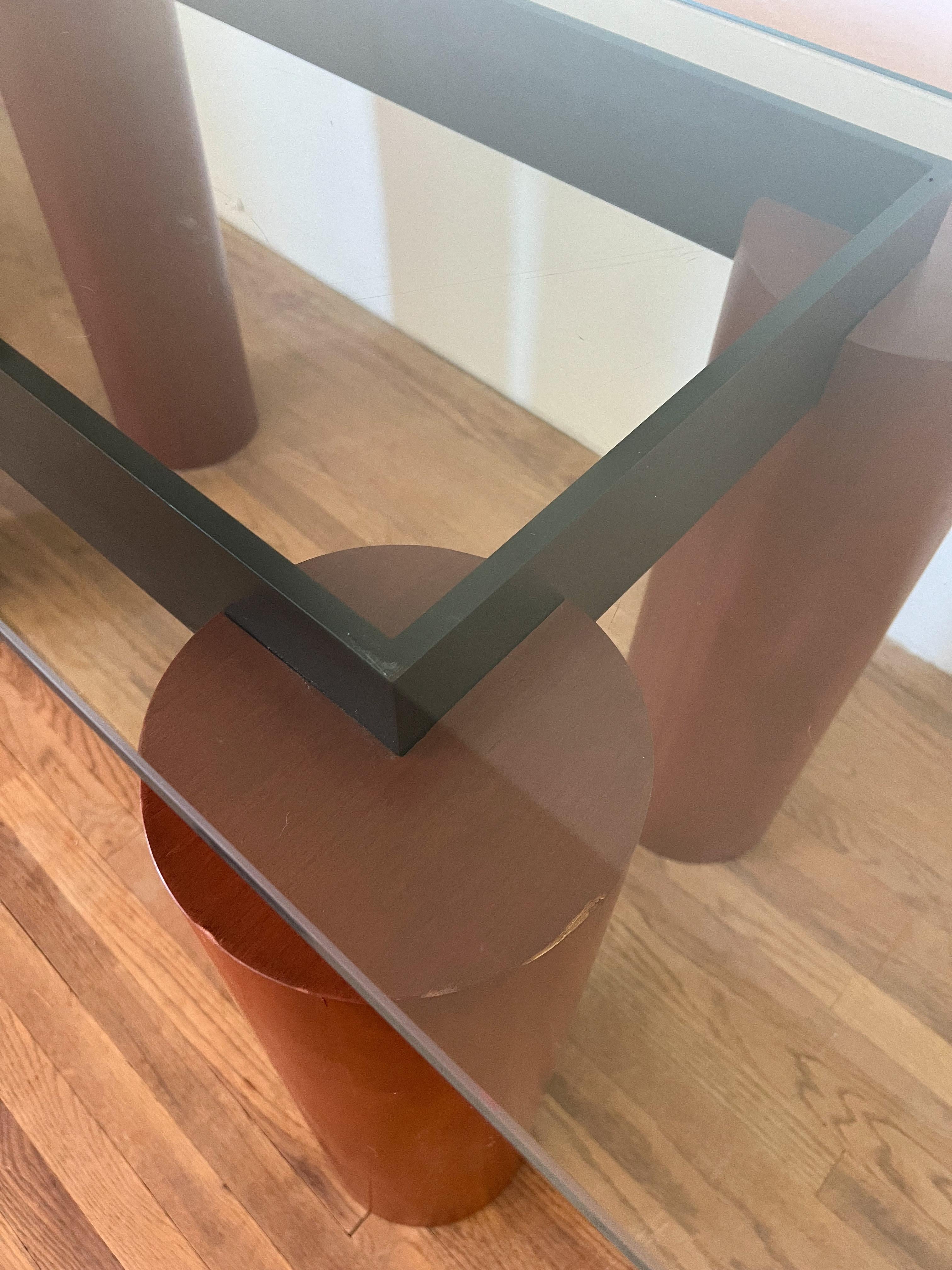 Metal Postmodern Console Table in the Style of Lela & Massimo Vignelli’s “Serenissimo” For Sale