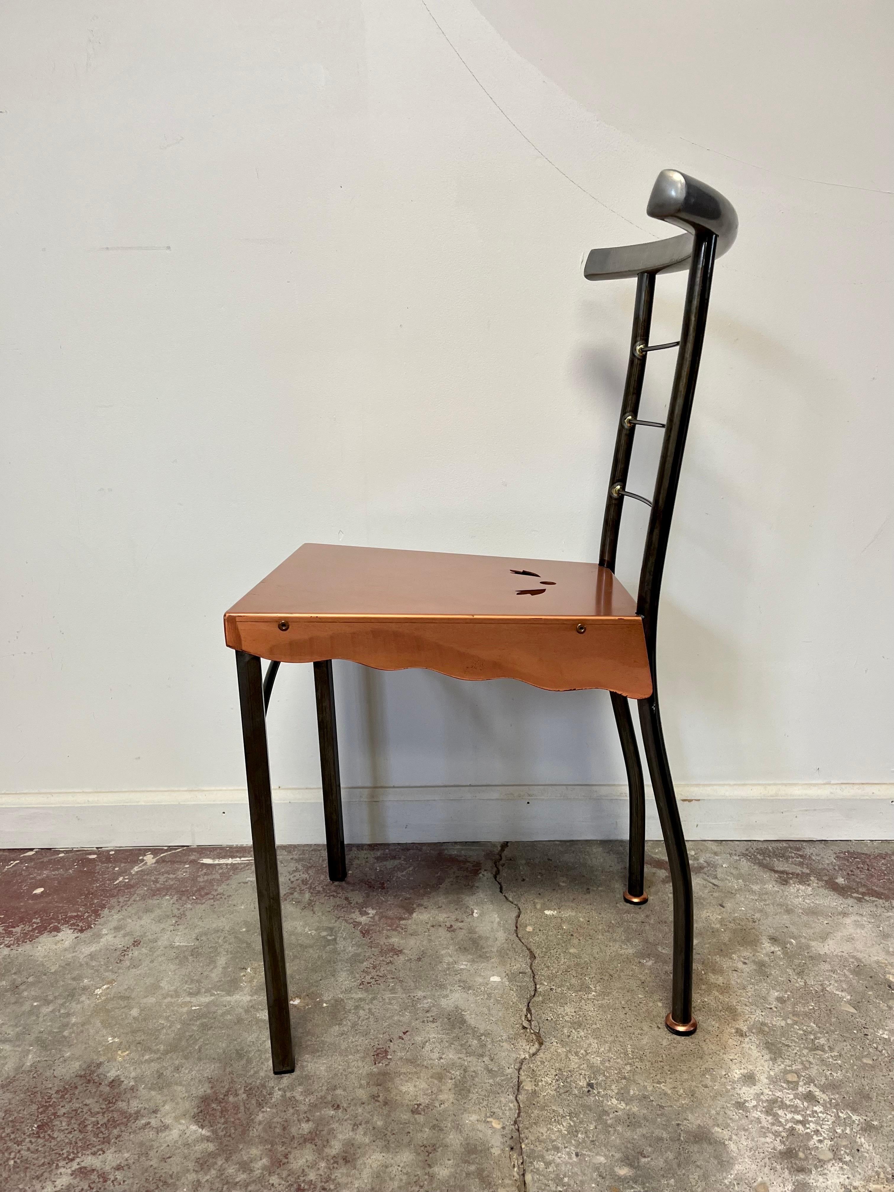 Unknown Postmodern Side Chair Bloomingdales For Sale