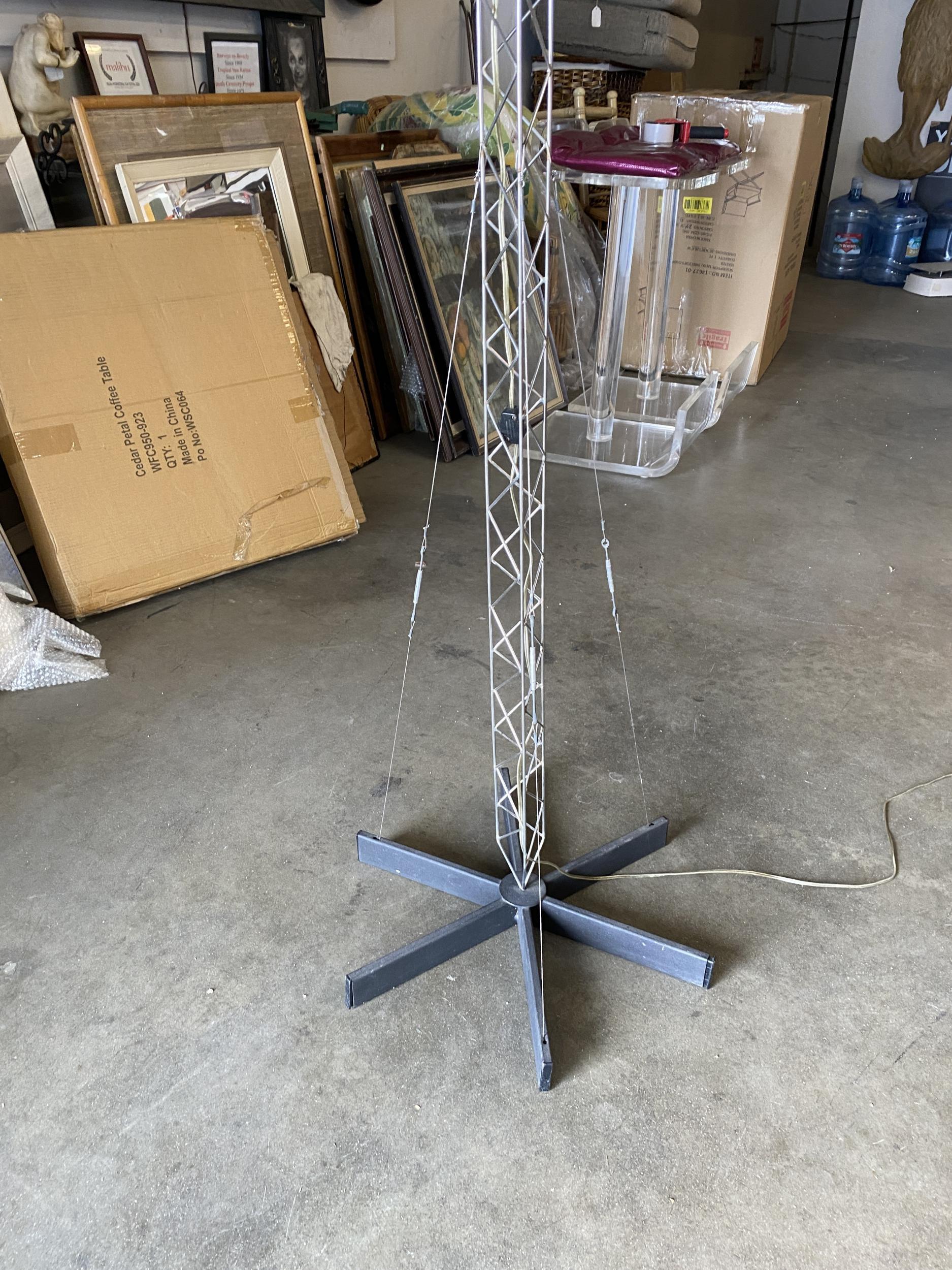 Postmodern Crane Floor Lamp by Curtis Jere In Excellent Condition In Van Nuys, CA