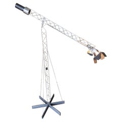 Vintage Postmodern Crane Floor Lamp by Curtis Jere