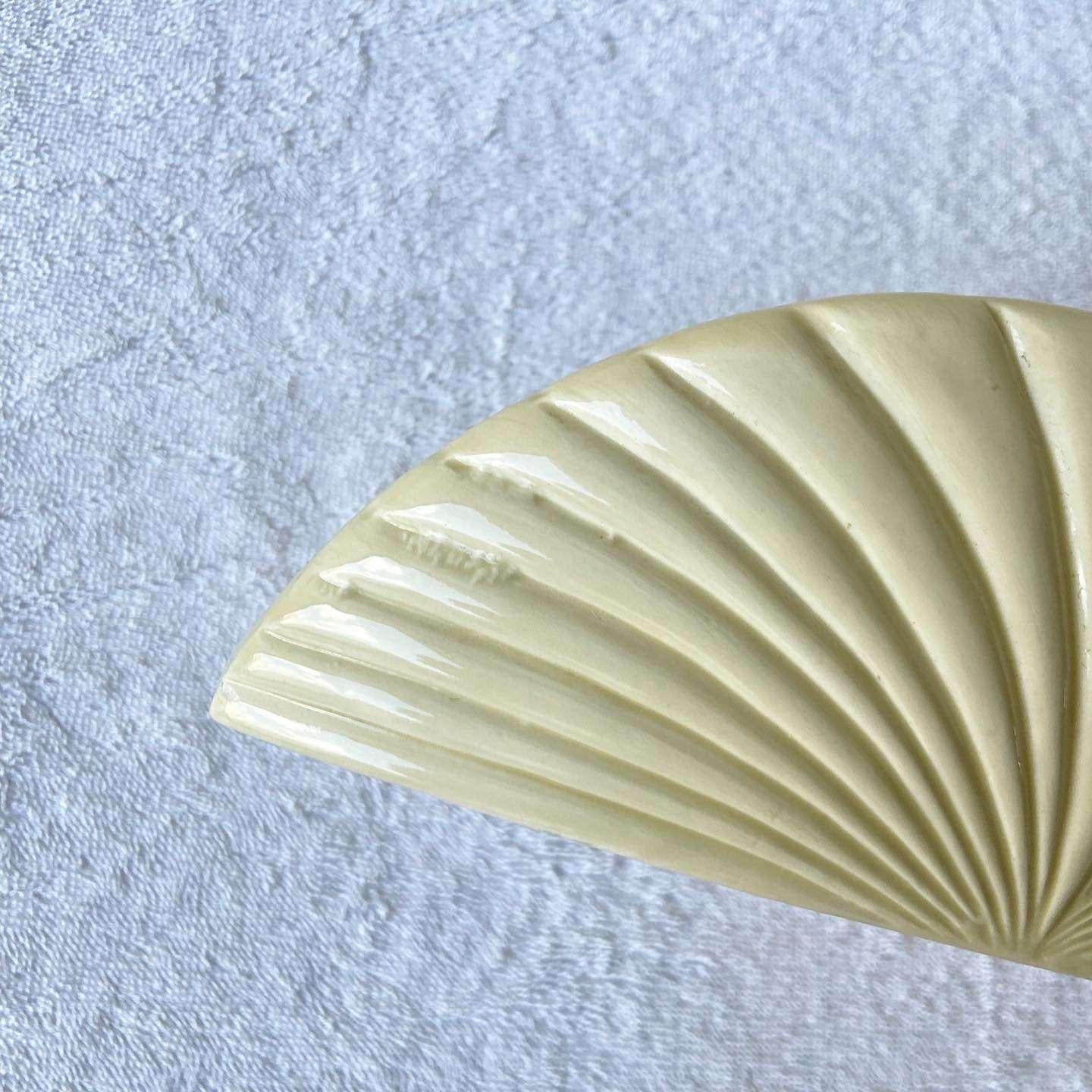 Late 20th Century Postmodern Cream Ceramic Napkin Holder