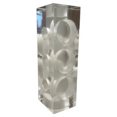 Portavelas múltiple de cristal postmoderno Votivo Firmado por Oleg Cassini