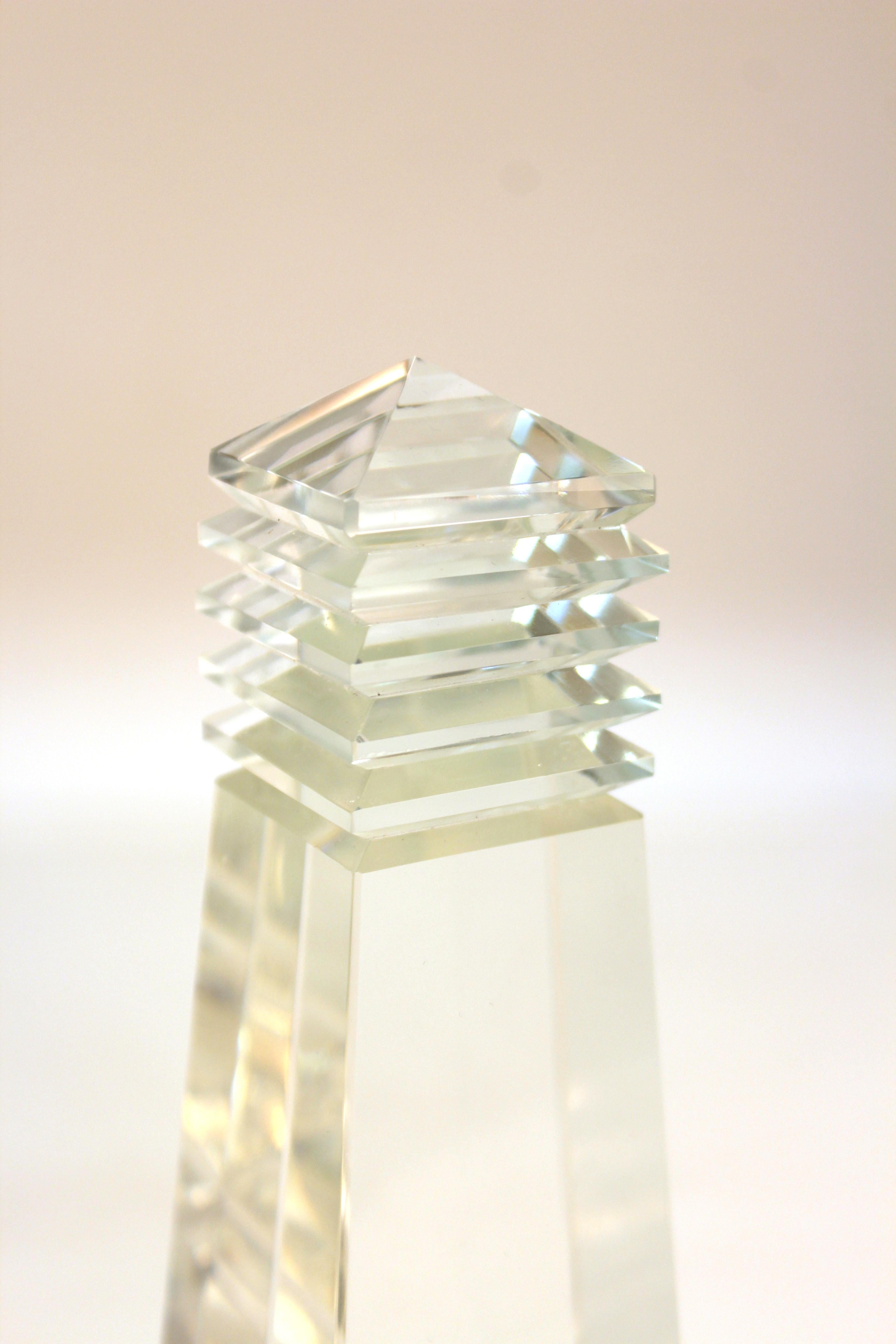 Late 20th Century Postmodern Crystal Obelisks