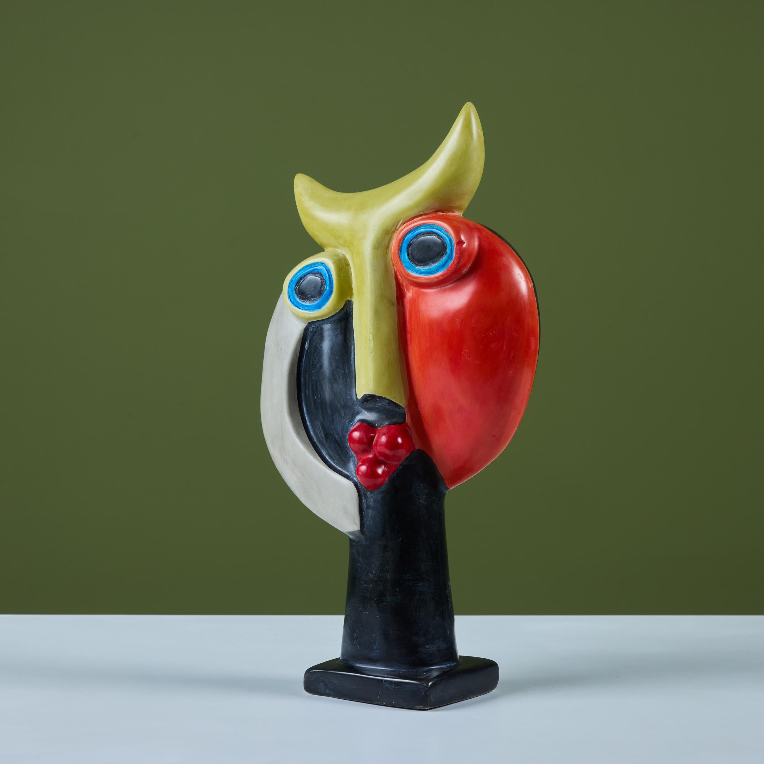 Postmoderne kubistische Gesichtsskulptur (20. Jahrhundert) im Angebot