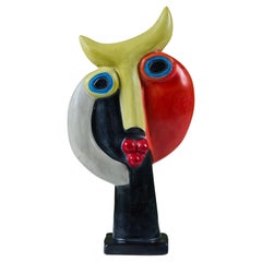 Postmoderne kubistische Gesichtsskulptur