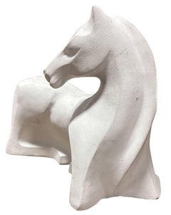 Postmodern Cubist Horse Sculpture by Karin Swildens for Austin Productions 1989