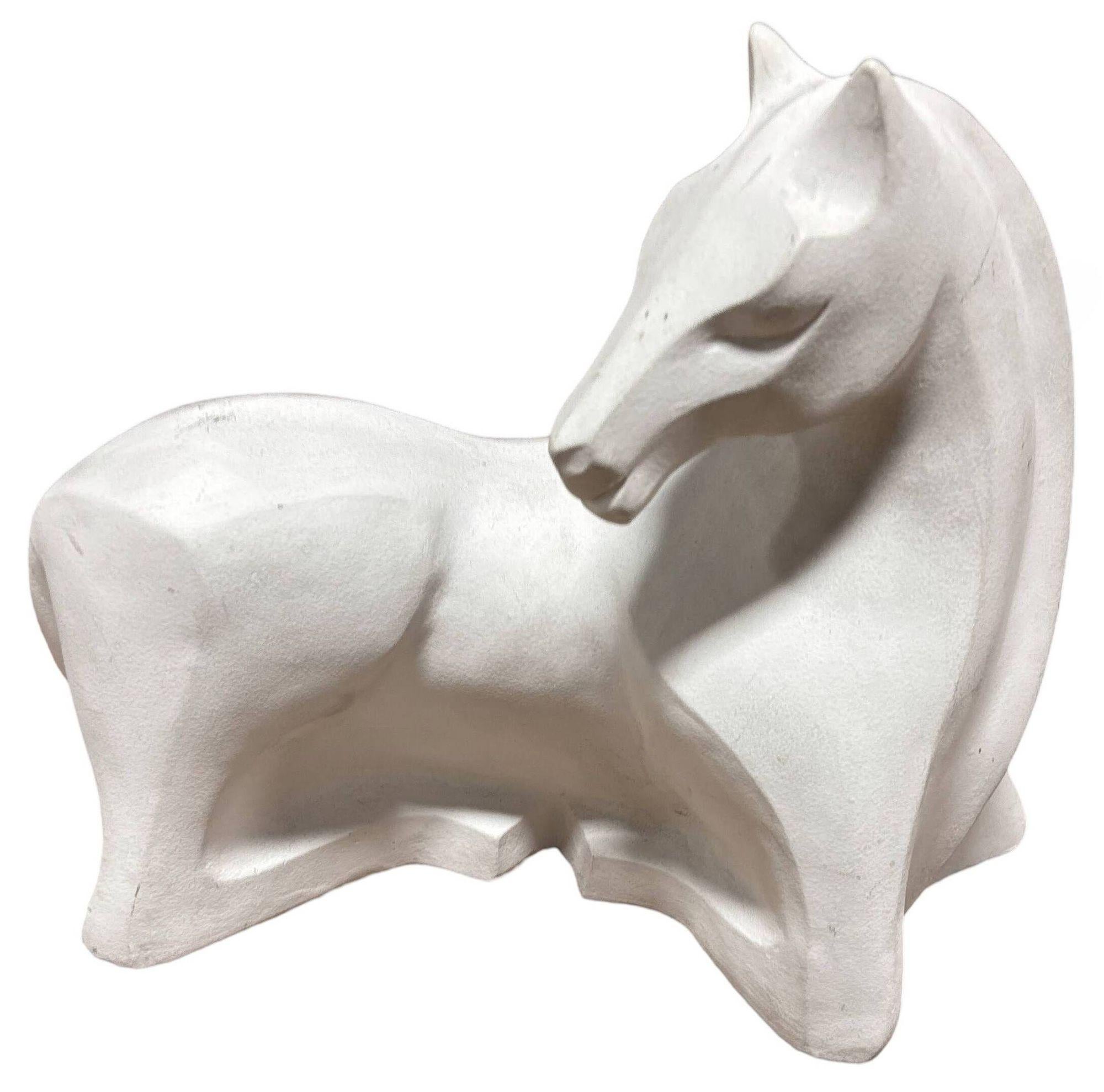 Fin du 20e siècle Sculpture de cheval cubiste postmoderne de Karin Swildens pour Austin Productions 1989 en vente