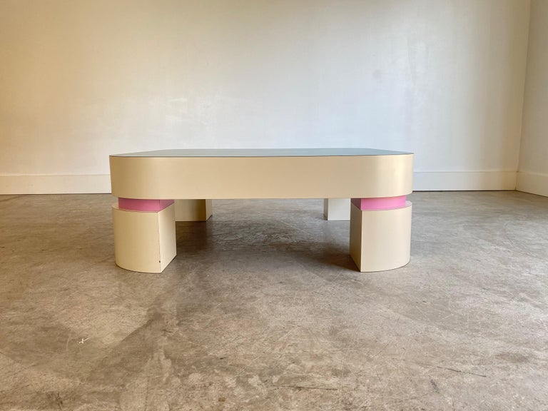 Postmodern Custom Square Coffee Table For Sale 7