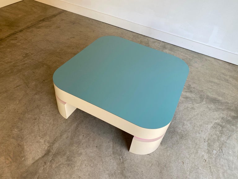 Postmodern Custom Square Coffee Table For Sale 8