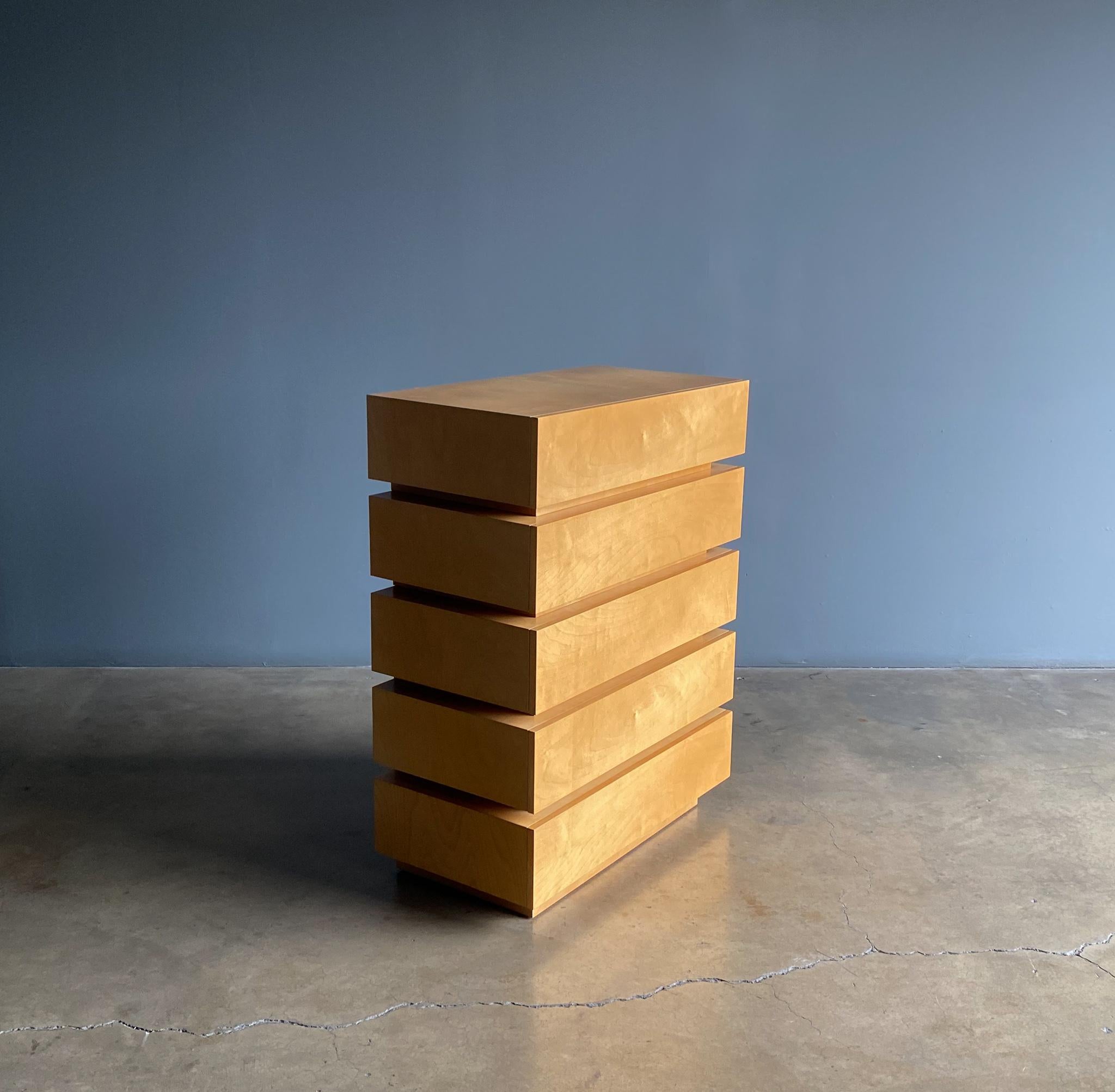 Postmodern Custom Stacked Chest of Drawers, 1990's 3