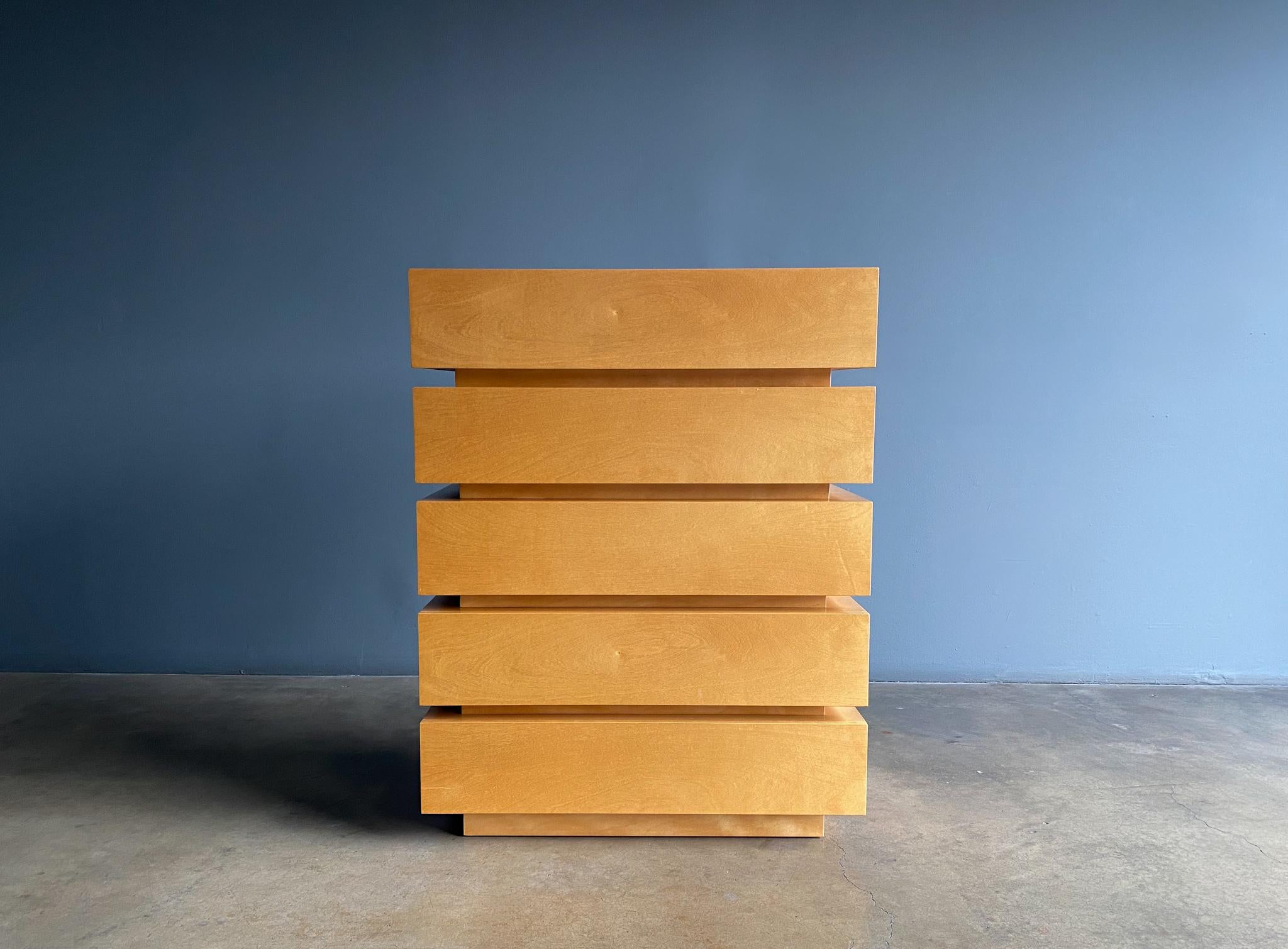 Postmodern Custom Stacked Chest of Drawers, 1990's 5