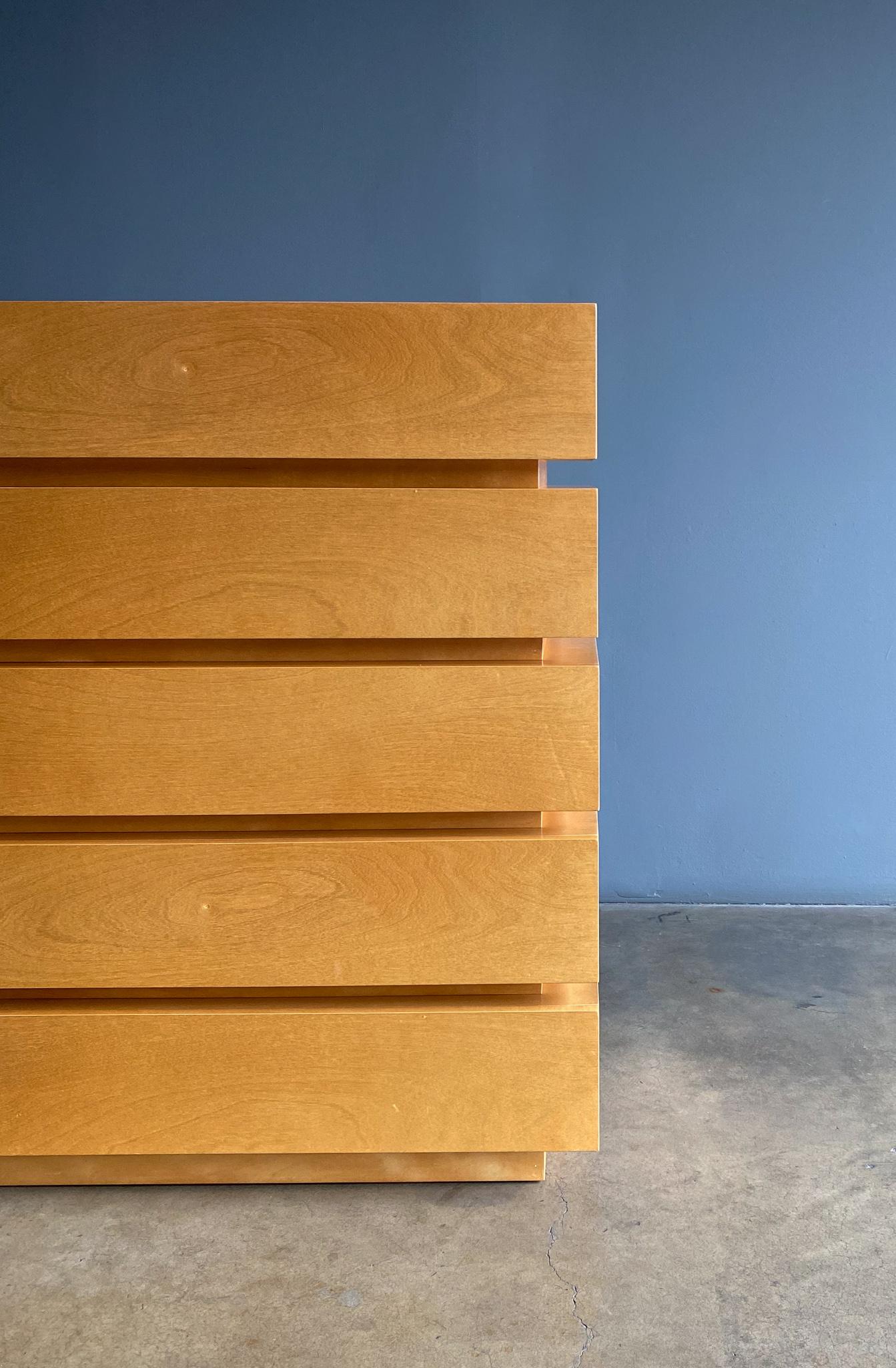 American Postmodern Custom Stacked Chest of Drawers, 1990's