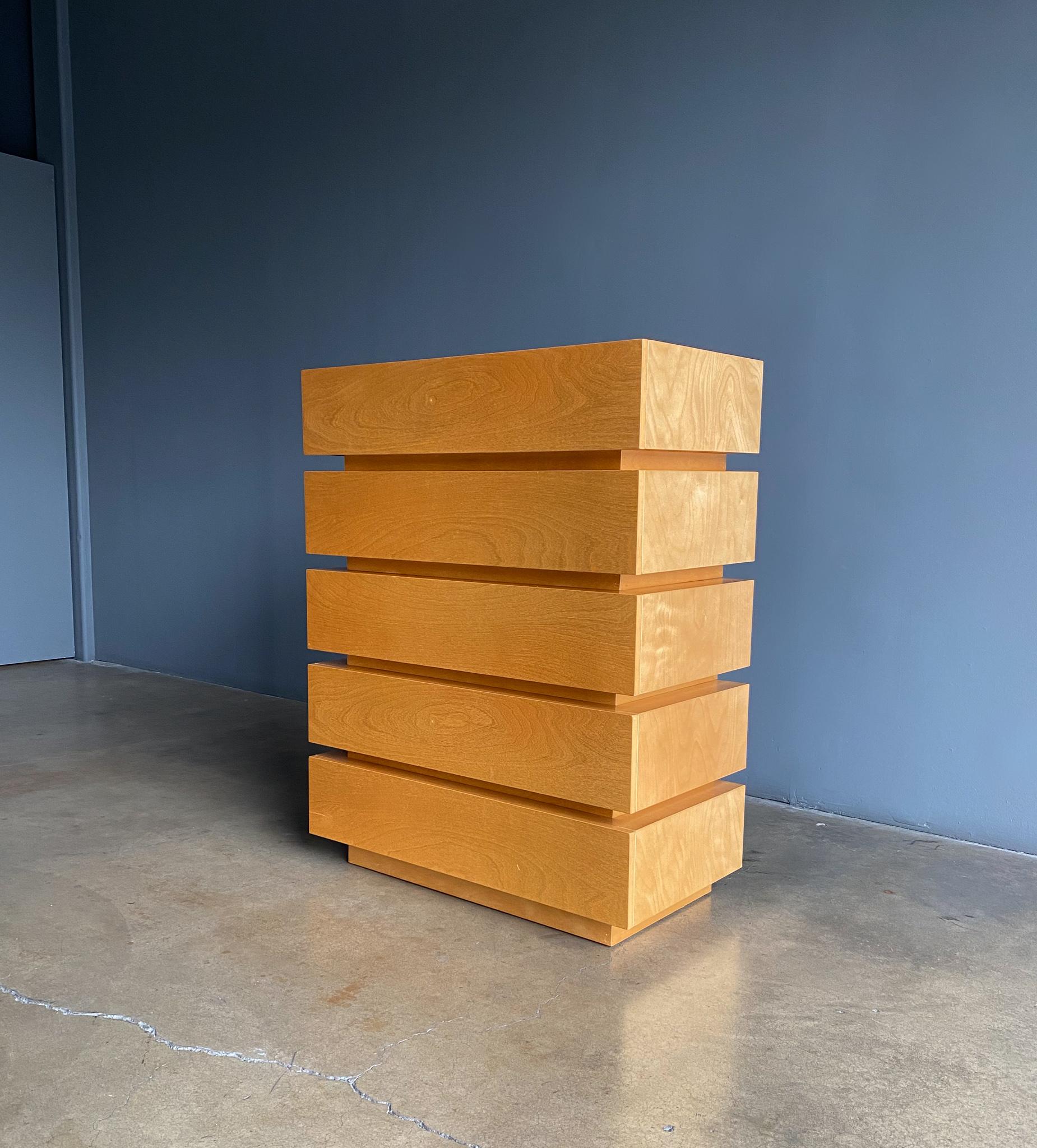 Postmodern Custom Stacked Chest of Drawers, 1990's 2