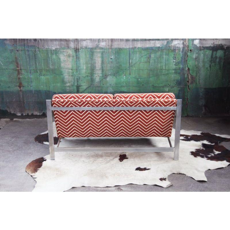 Postmodern Cy Mann Chrome Sofa Loveseat, 1970s In Good Condition For Sale In Basel, BS