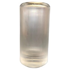 Postmodern cylinder glass vase circa 1980's