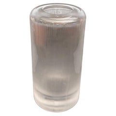 Postmodern cylinder glass vase circa 1980's