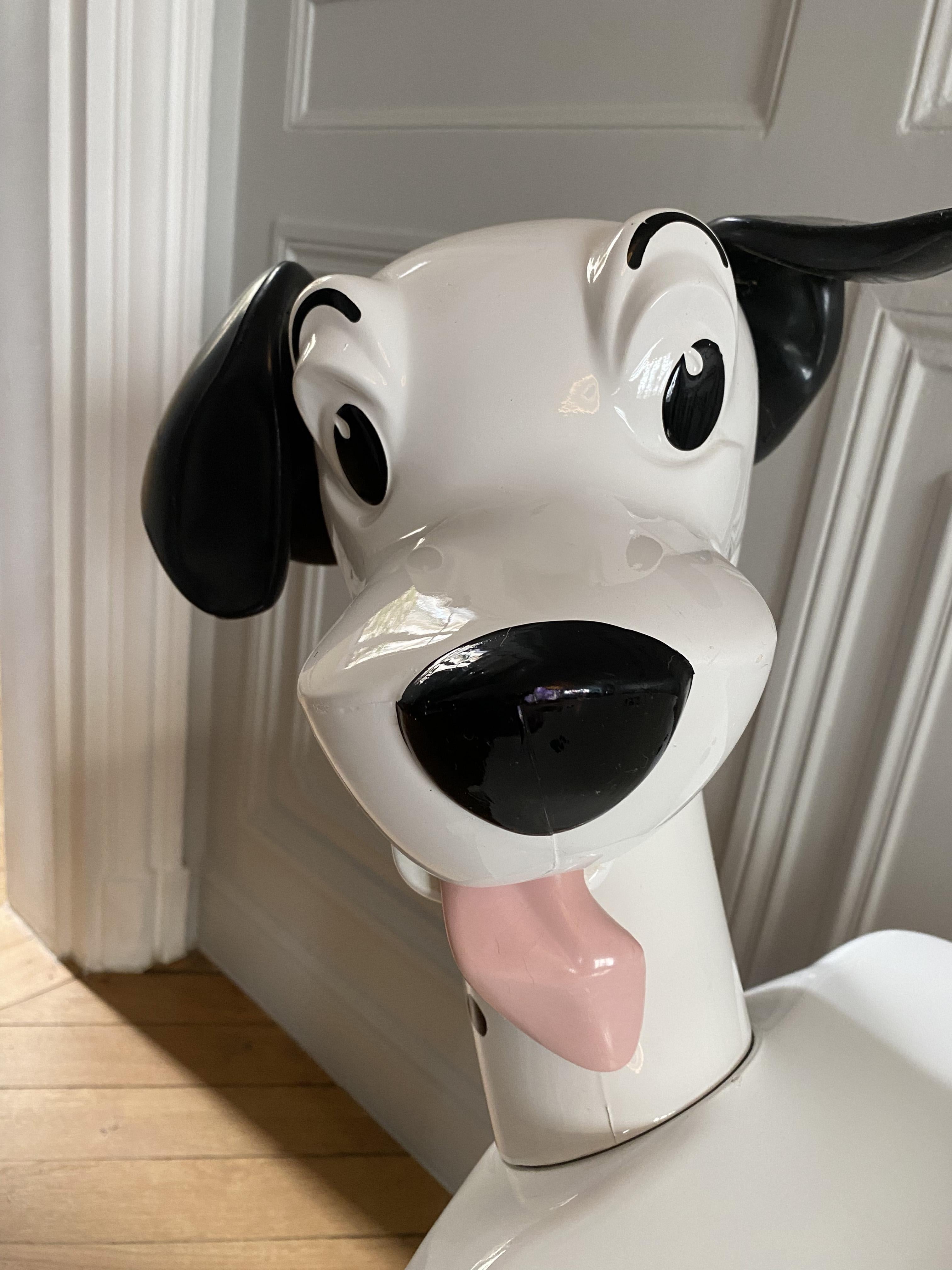 Résine Bureau postmoderne Dalmatian Pongo de Pierre Colleu pour Starform et Disney, années 1980 en vente