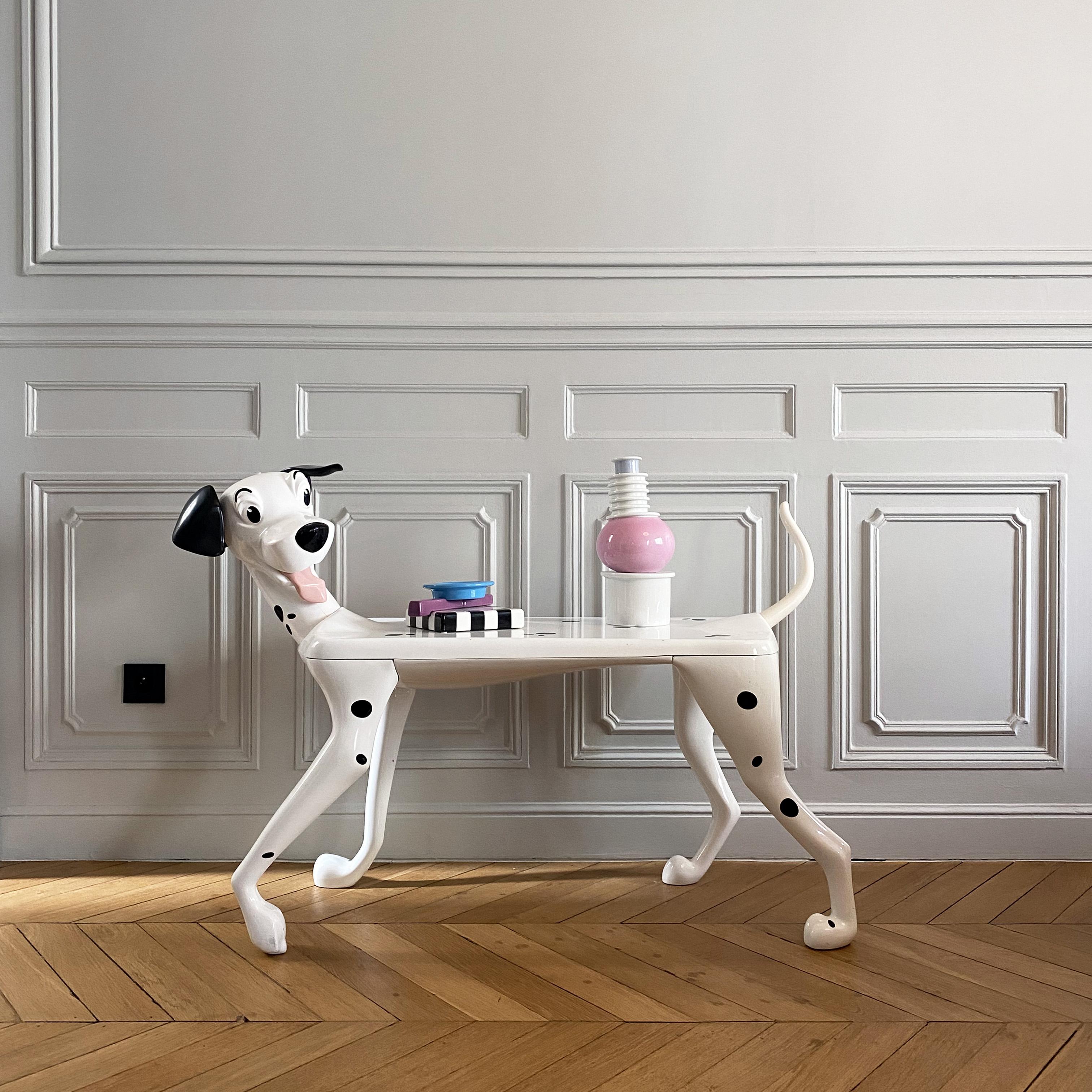 Postmodern Dalmatian Pongo Desk by Pierre Colleu for Starform and Disney, 1980s. For Sale 1