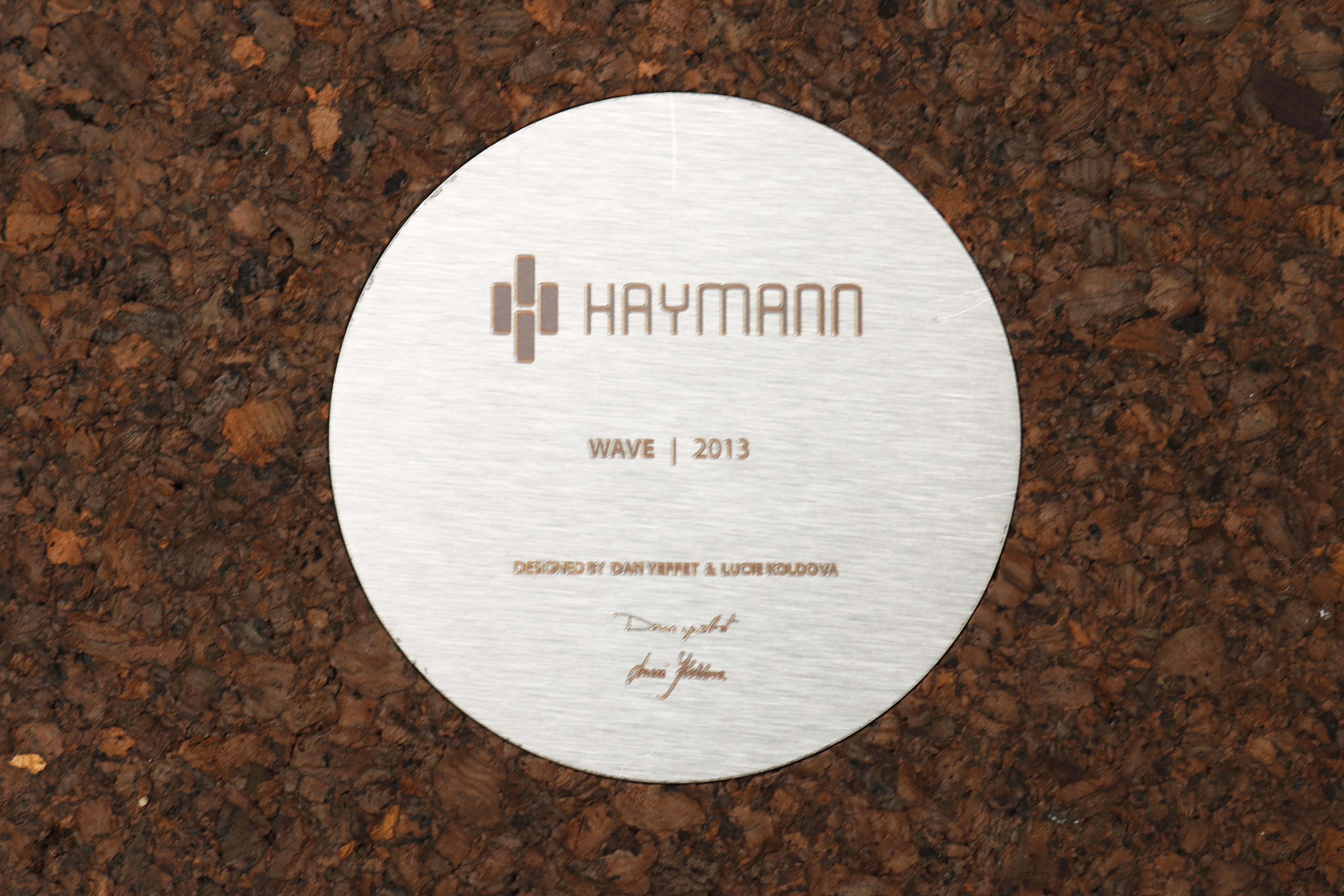 Postmodern Dan Yeffet & Lucie Koldova for Haymann Editions Wave Stool Gold Glass For Sale 12