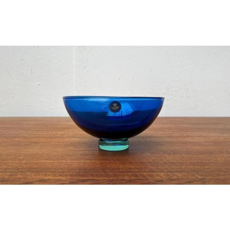 Postmodern Danish Crystal Glass Bowl by Anja Kjaer for Royal Copenhagen For Sale 5