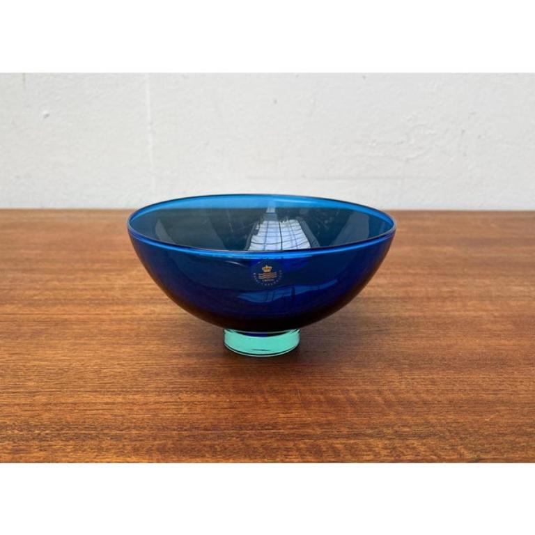 Postmodern Danish Crystal Glass Bowl by Anja Kjaer for Royal Copenhagen For Sale 4