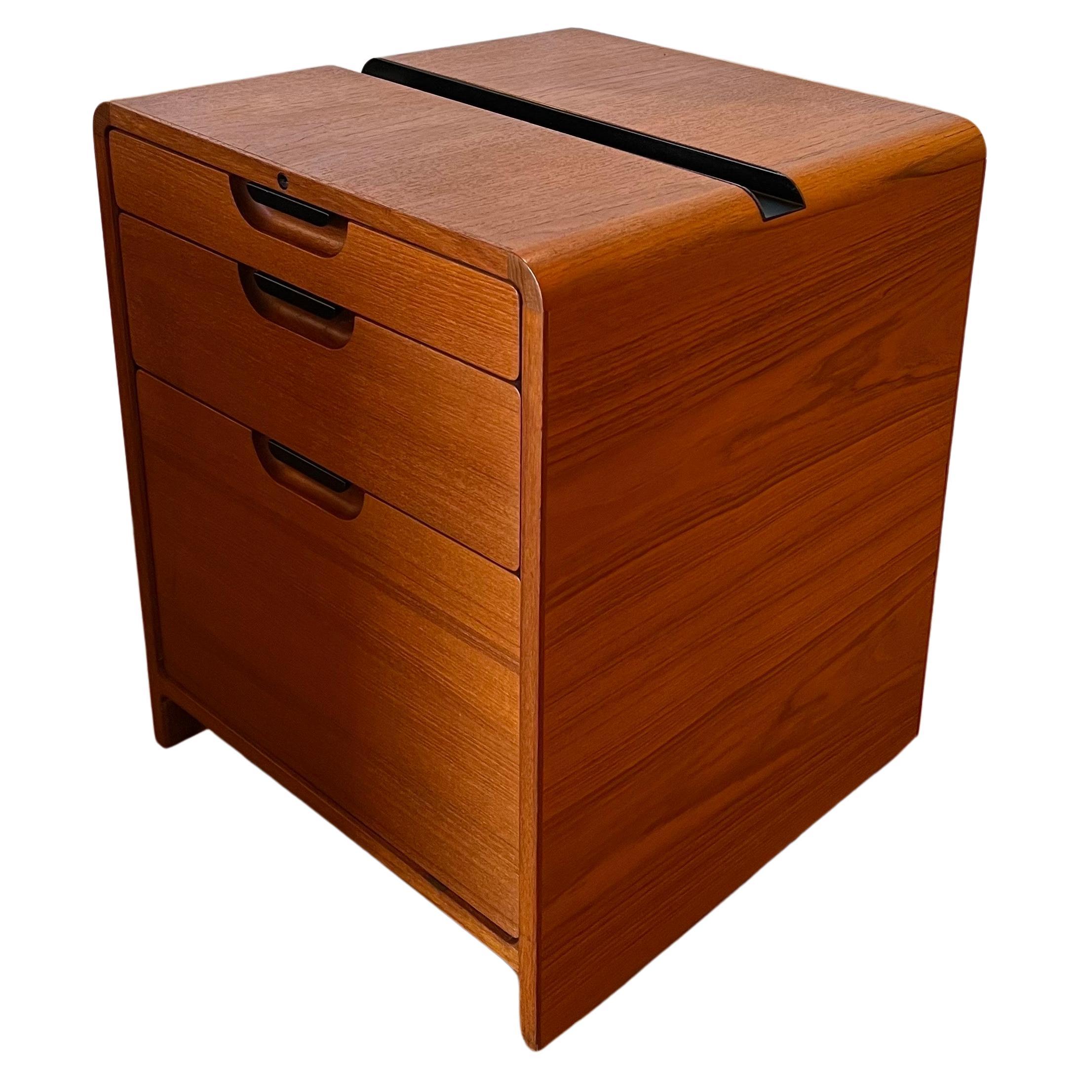 Postmodern Danish Teak Executive Office System Credenza Desk & File Cabinet 2