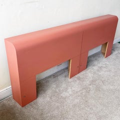 Postmodern Dark Pink Laminate Twin Headboards - 2 Pieces