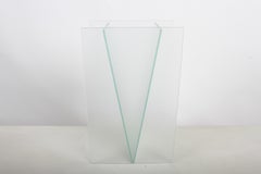 Vase en verre « V » de la collection « Postmodern Daskas Amsterdam » par Rob Dashorst, vers les années 1990