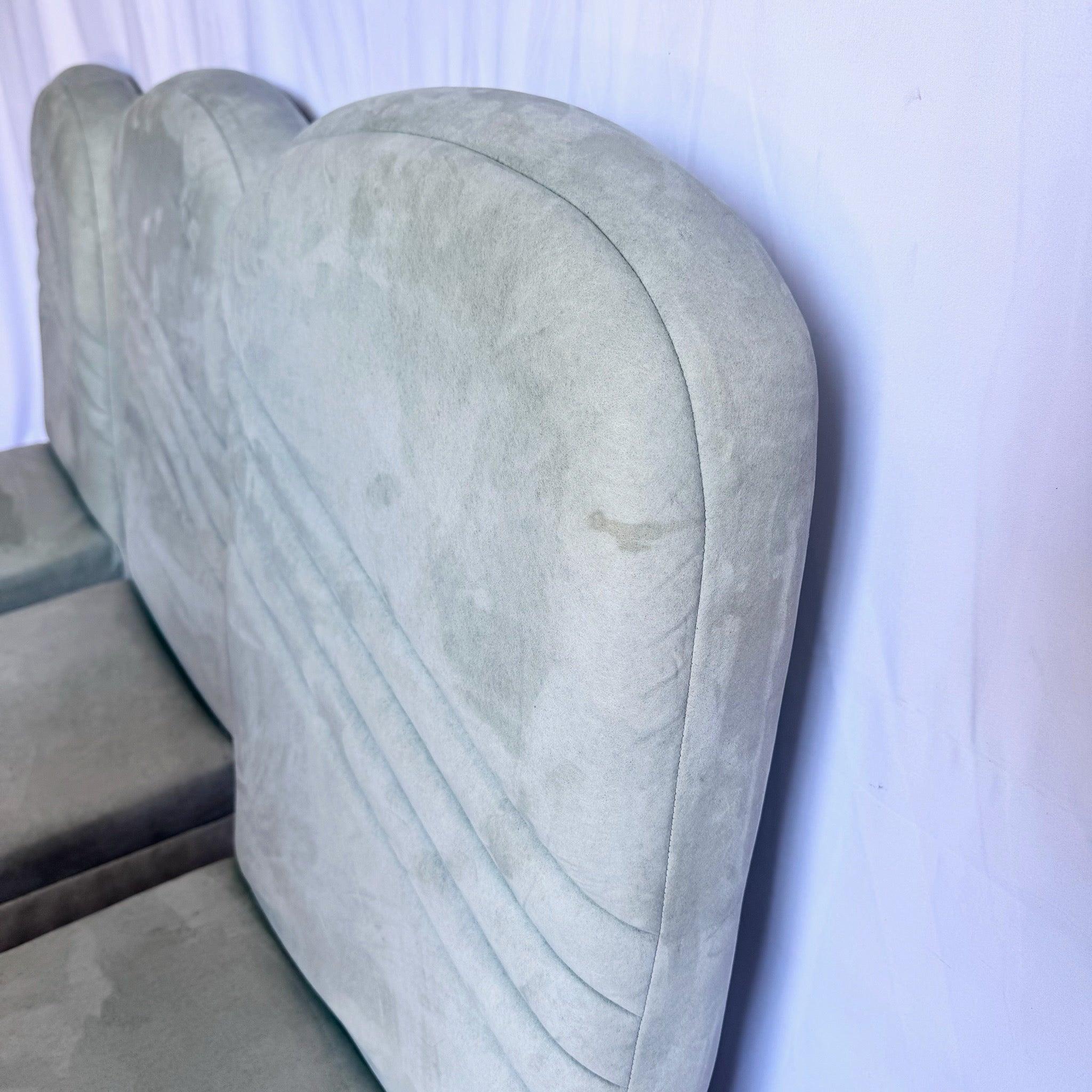 Postmodern Deco Mint Green Parsons Dining Chairs - Set of 6 For Sale 3