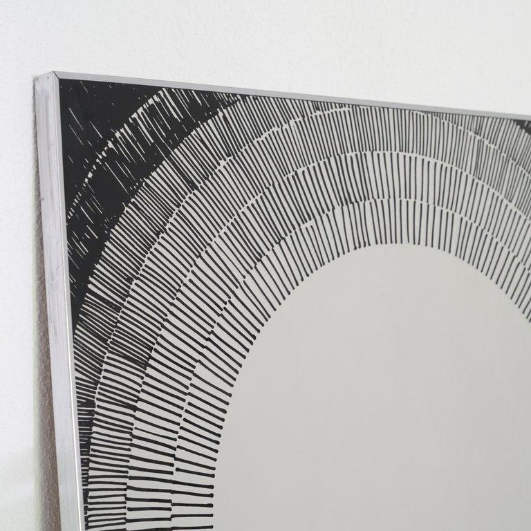 Mid-Century Modern Miroir d'art belge postmoderne Deknudt 1980 en vente