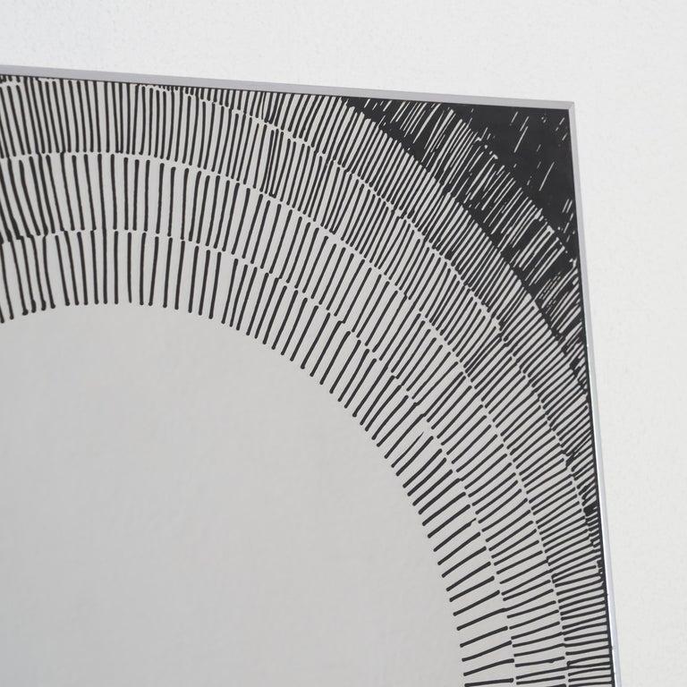 Belge Miroir d'art belge postmoderne Deknudt 1980 en vente