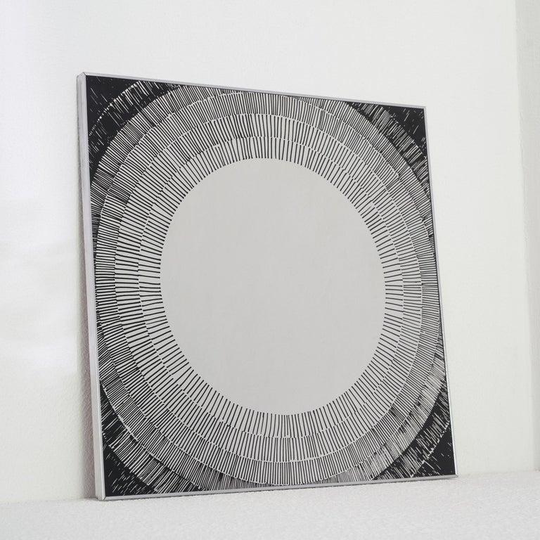 20ième siècle Miroir d'art belge postmoderne Deknudt 1980 en vente