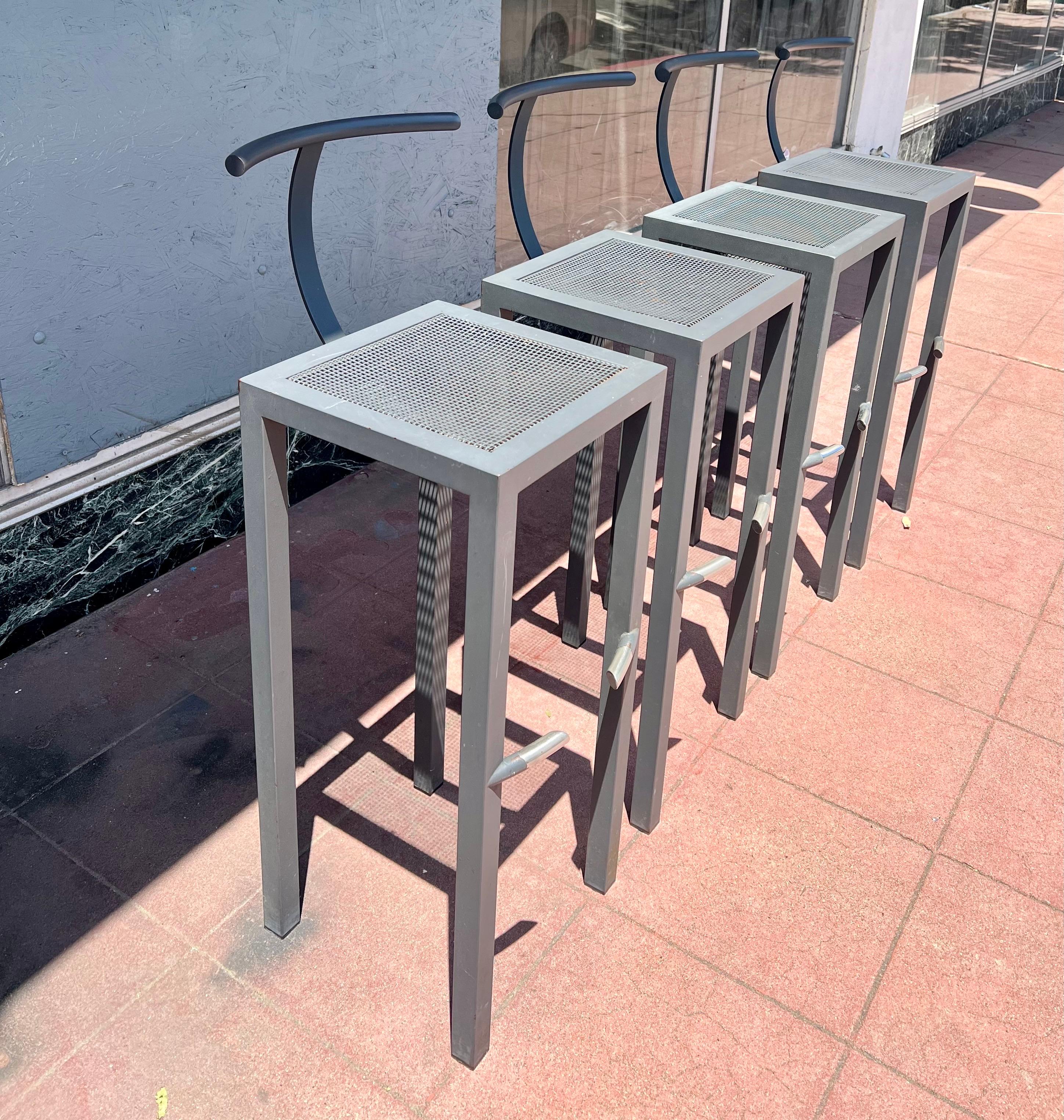 French Postmodern Design 4 Philippe Starck Sarapis Bar Stools for Aleph Ubik