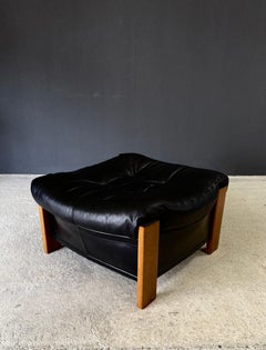Postmodern Design ARTONA XL Leather Ottoman by Afra & Tobia Scarpa for Maxalto