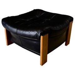 Postmodern Design ARTONA XL Leather Ottoman by Afra & Tobia Scarpa for Maxalto