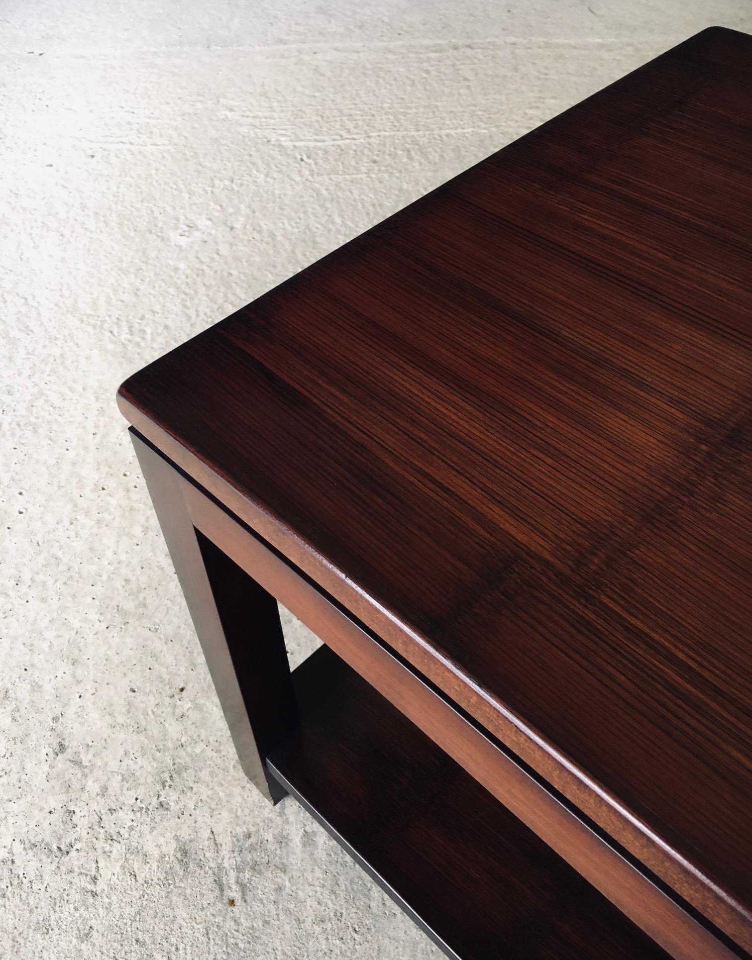 Tavolino in bambù dal design postmoderno di Axel Vervoordt, Belgio, anni '80 in vendita 4