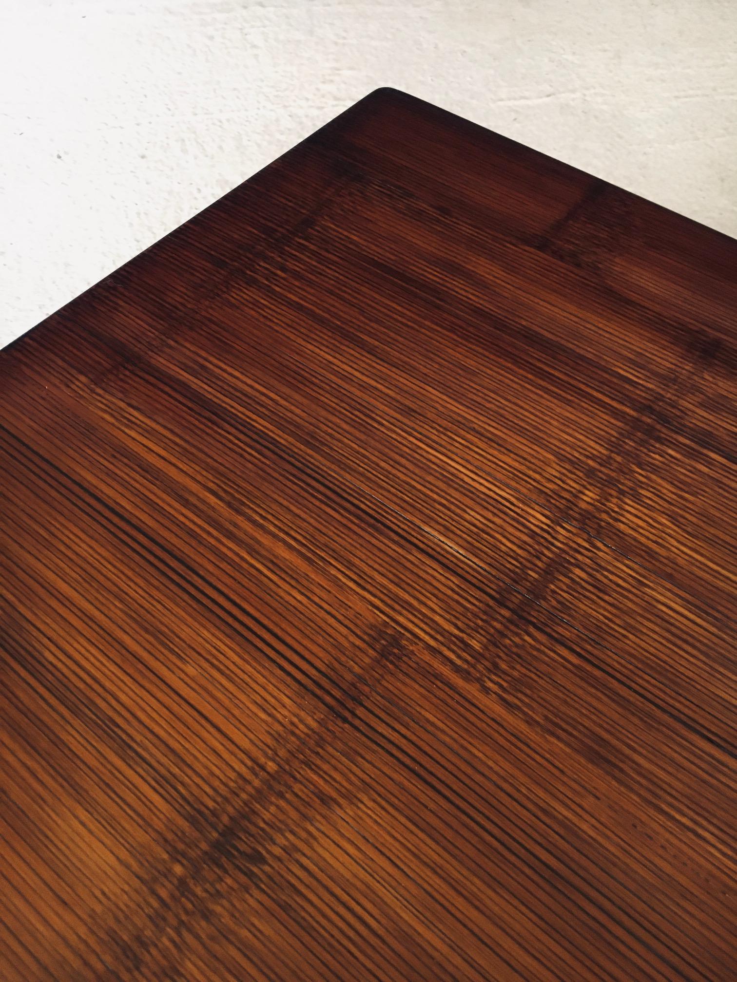 Tavolino in bambù dal design postmoderno di Axel Vervoordt, Belgio, anni '80 in vendita 5