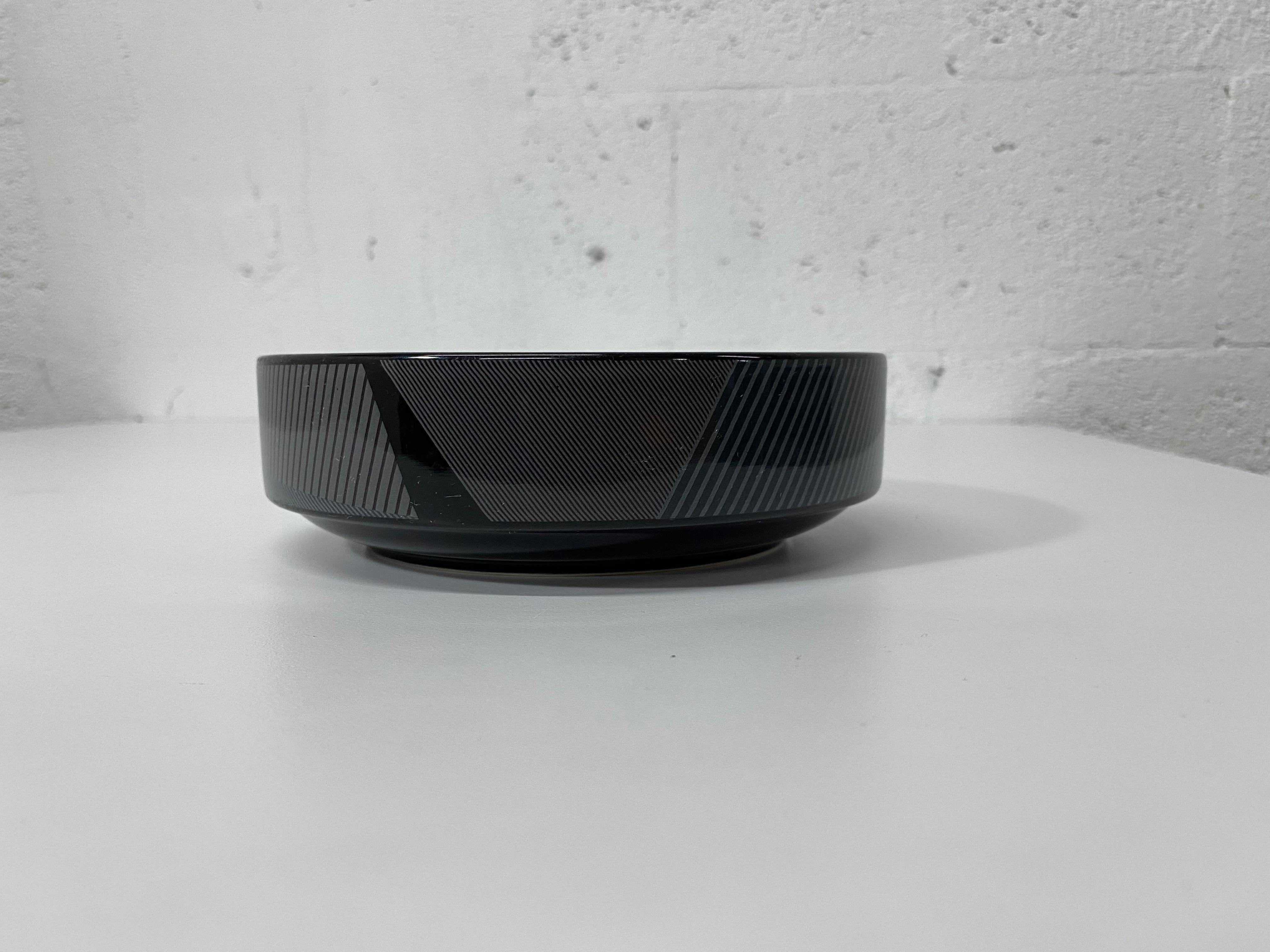 Postmodern Design Black Ceramic Bowl by Daniel Hechter, Paris 5