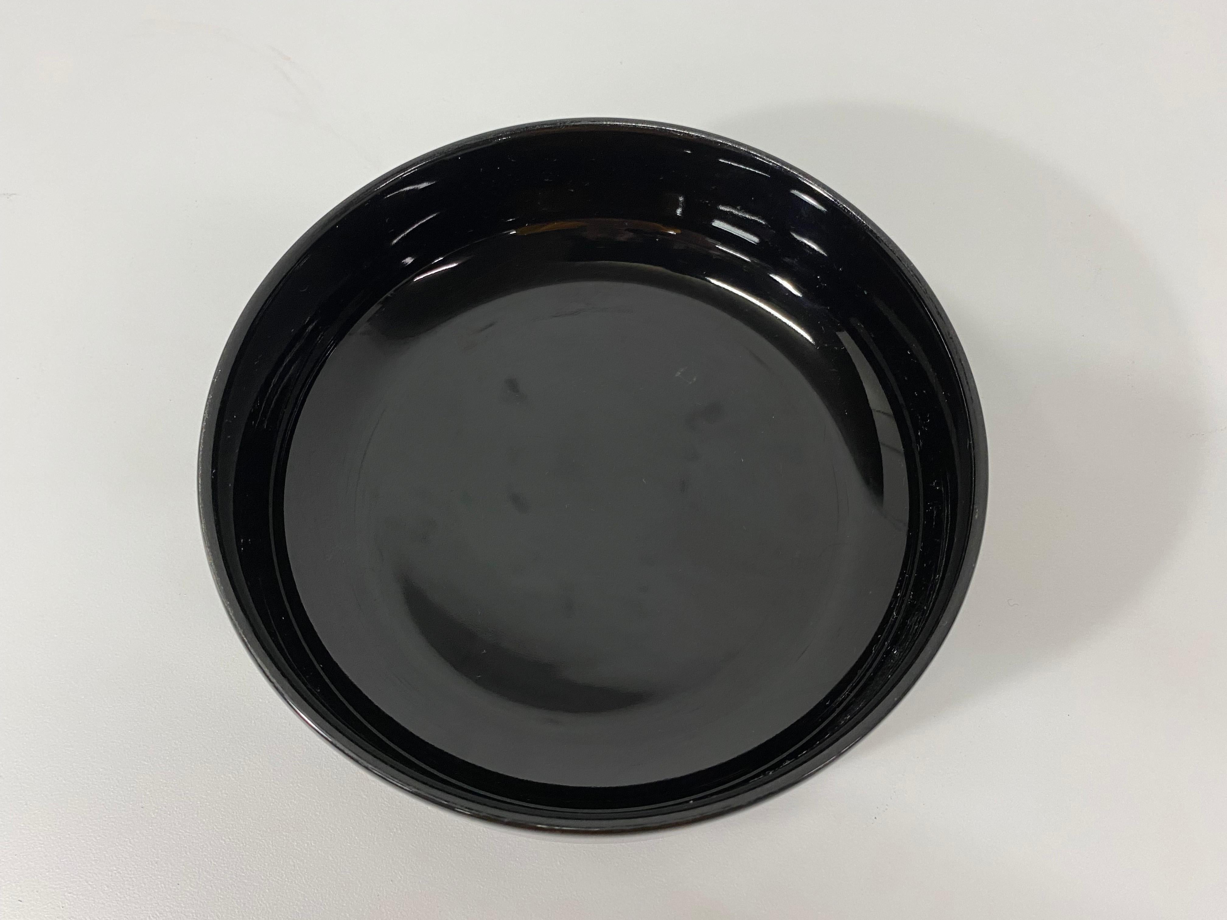 Postmodern Design Black Ceramic Bowl by Daniel Hechter, Paris 1