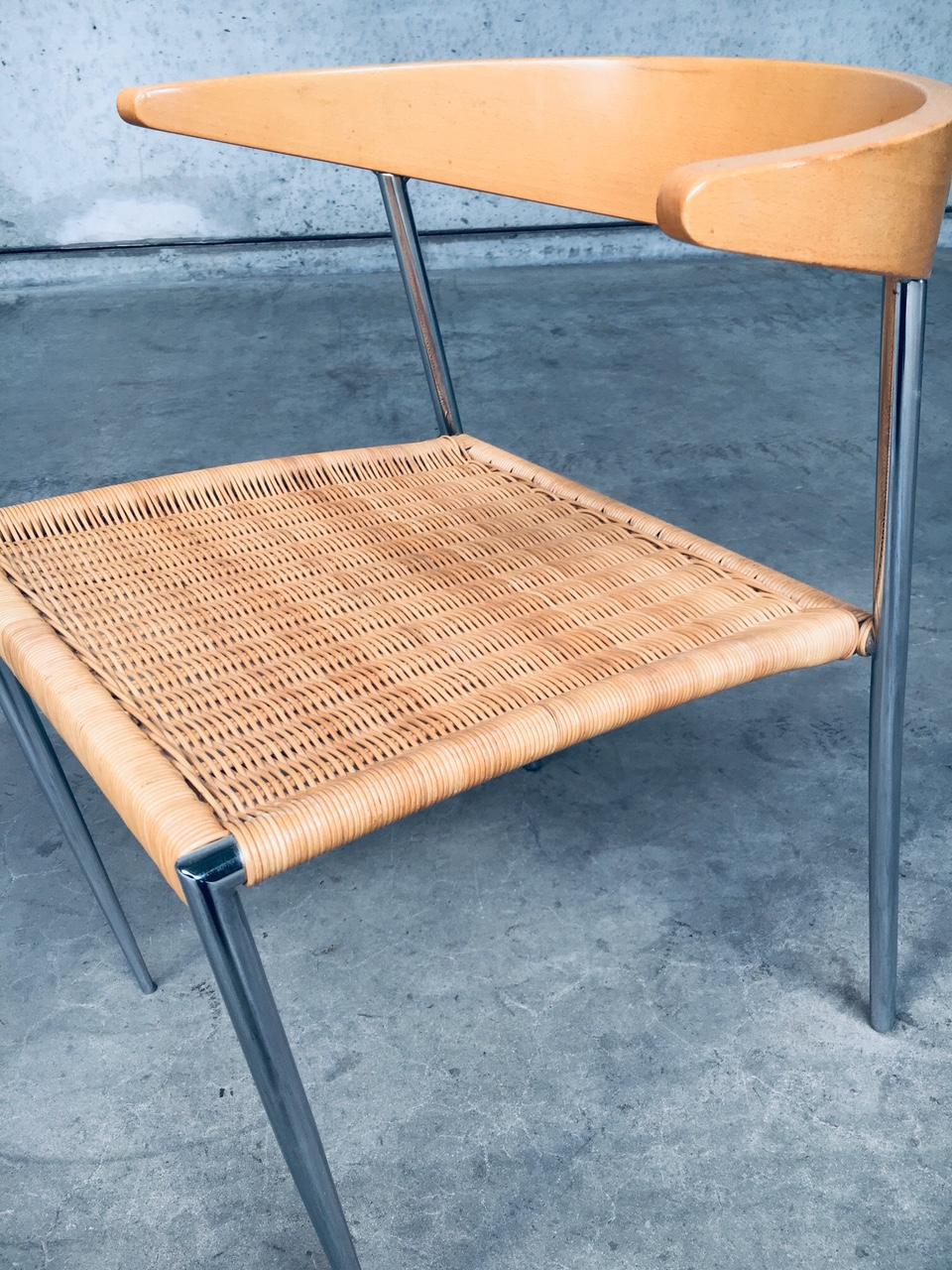 Metal Postmodern Design Chair by Pierantonio Bonacina, Italy, 1990's For Sale